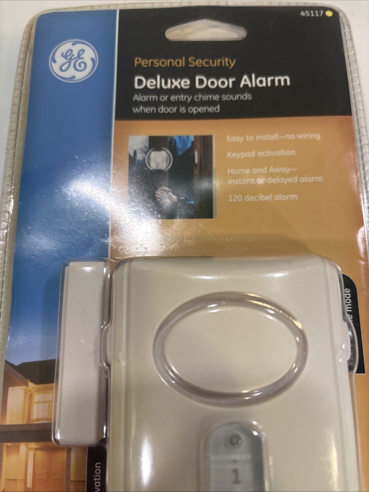 GE Deluxe Wireless Door Alarm (alarm/chime) (45117) Easy-Install NEW