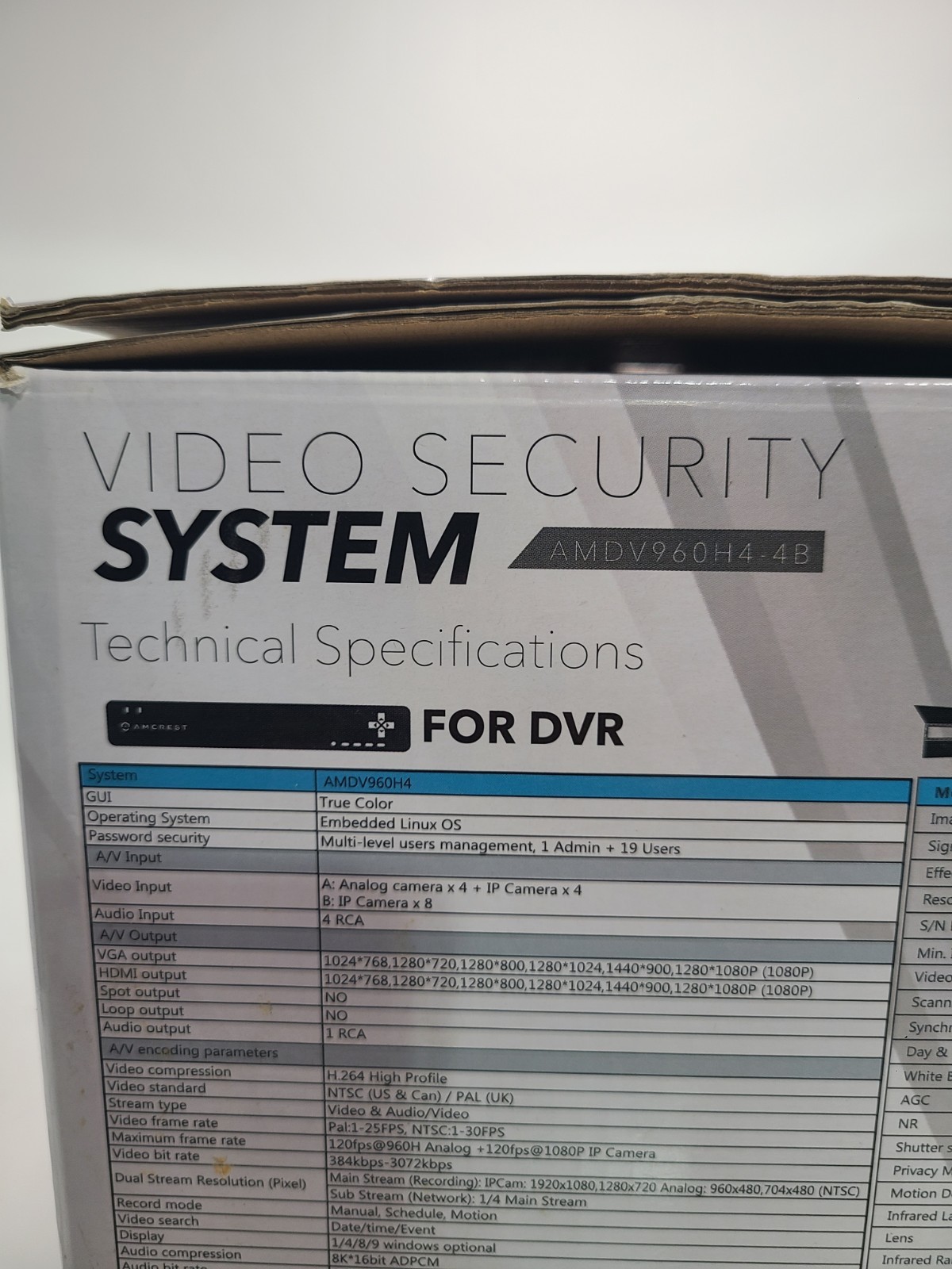 Amcrest AMDV960H4-4B 4 Channel Bullet Security System 500GB Camera