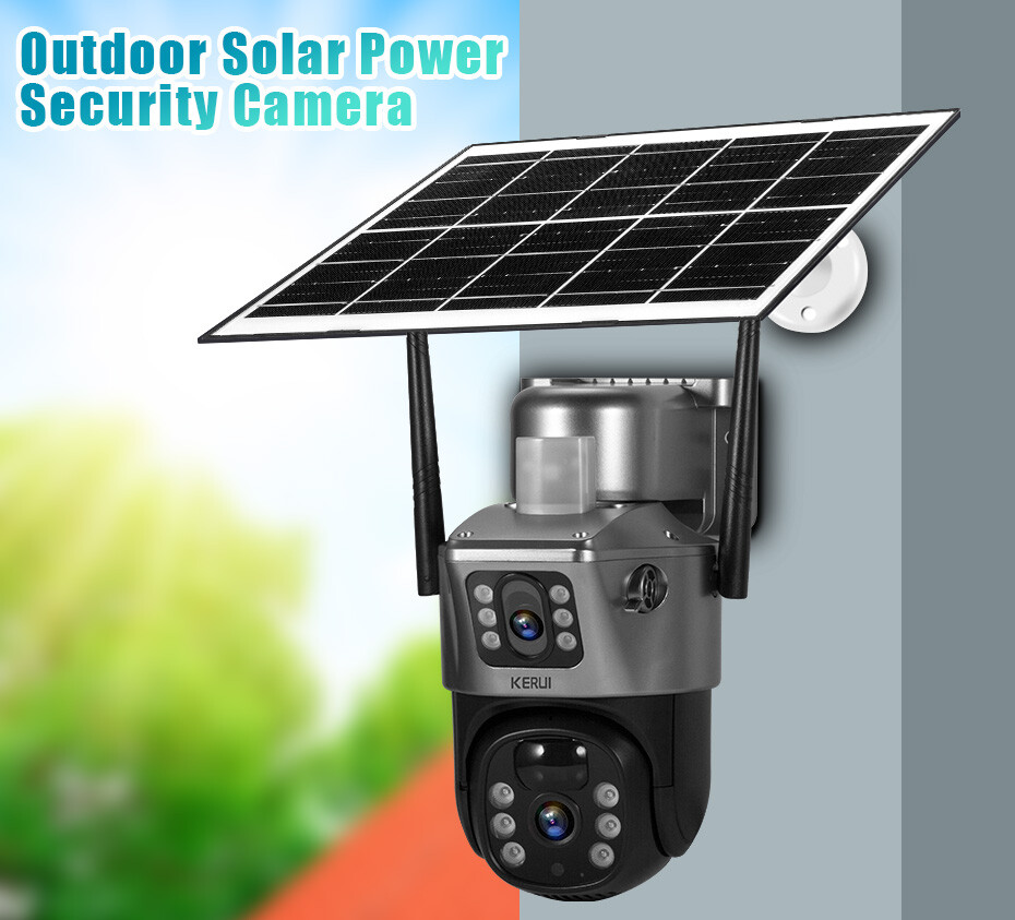 3PCS 4MP Solar Powered WiFi IP Cameras Waterproof Outdoor PIR Home Protection