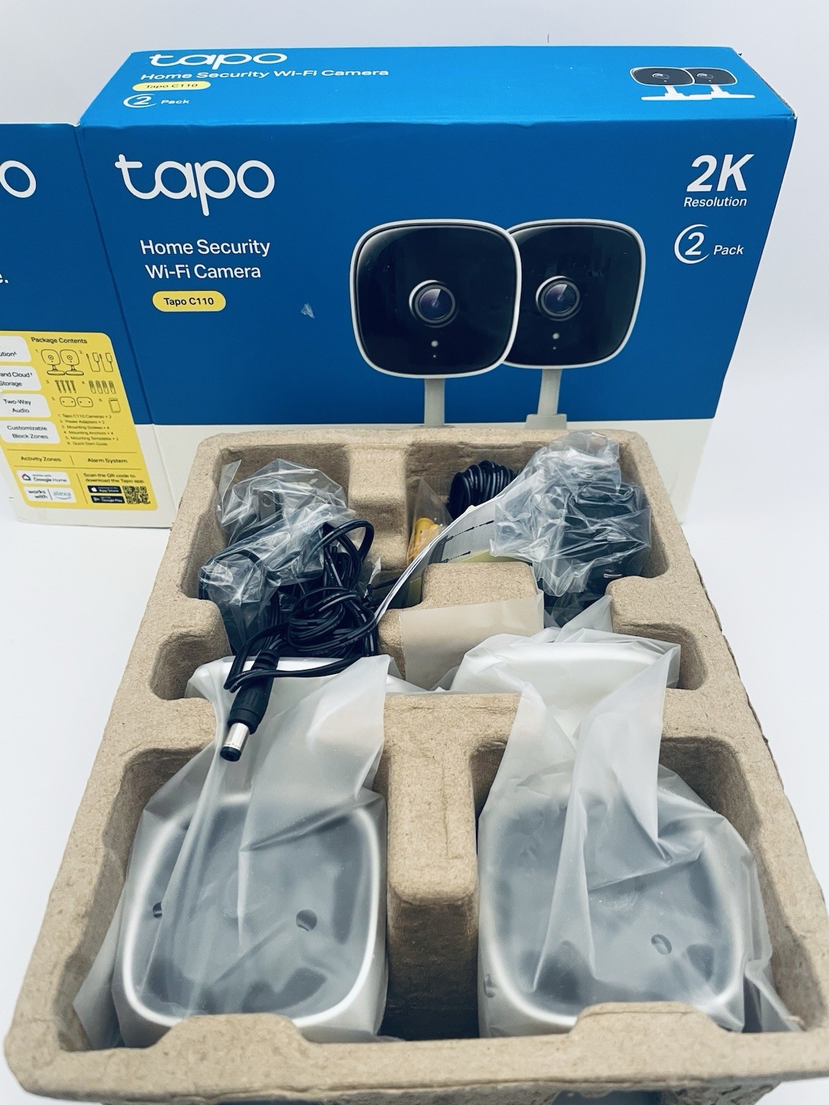 TP-Link Tapo 2K Security Camera 2-Pack (Tapo C110P2) – OPEN BOX