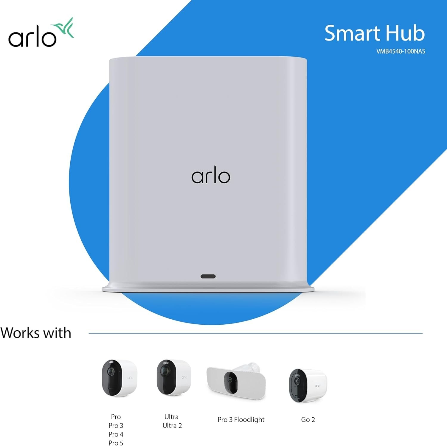 Arlo Pro SmartHub Connects Arlo Cameras to Wi-Fi VMB4540 Used VG Cond in Box
