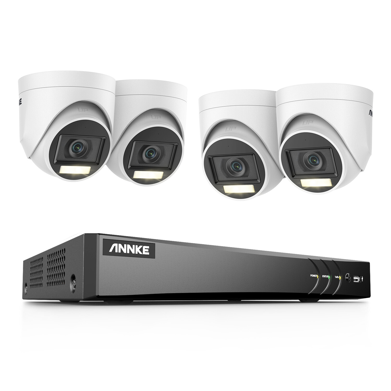 ANNKE 8CH 4K DVR 5MP Audio Recording Security Camera System Human Detection IP67
