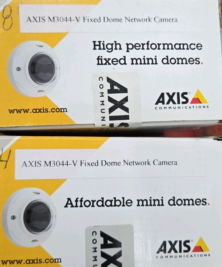 2 NIB Axis Communications M3044-V Dome Security Cameras