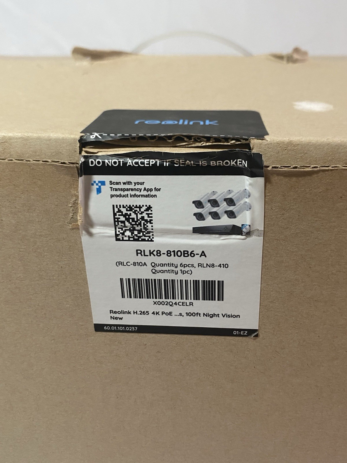 Reolink PoE Security Camera System 4K RLC-810A 8CH NVR Kit 2TB 6 Cameras