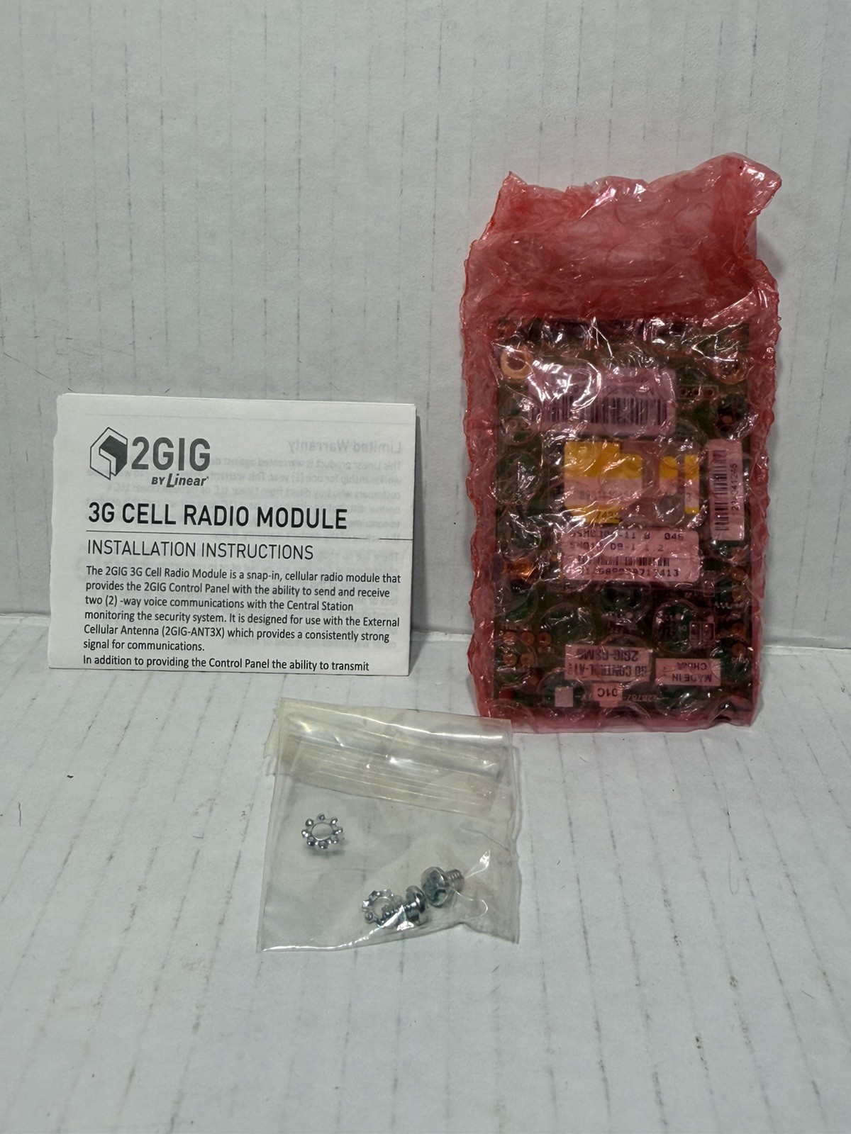 2GIG 2GIG-GC3GA-A/ANT3X 3G CELL RADIO MODULE W/ EXTERNAL ANTENNA FOR GC2