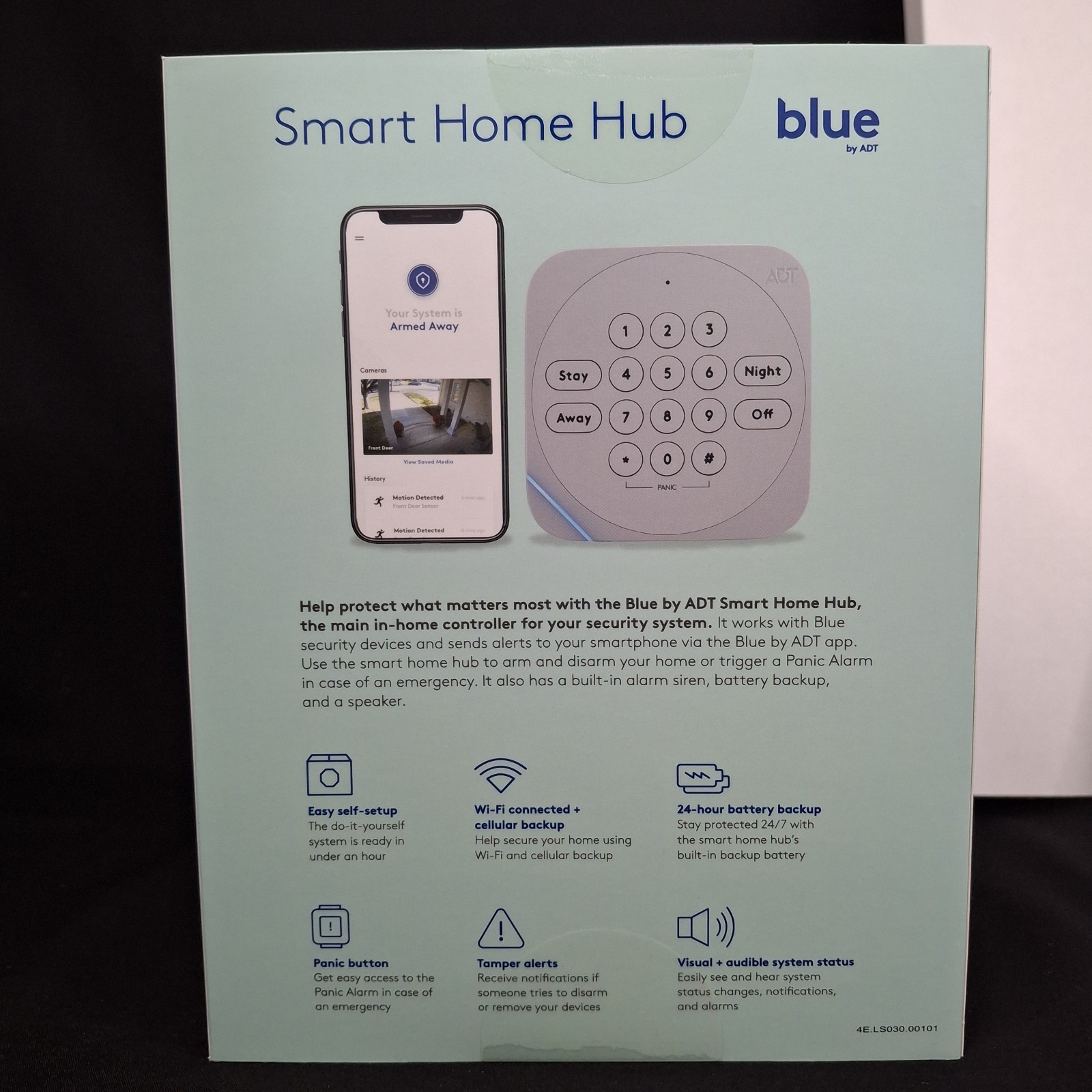 Blue by ADT Smart Home Hub Security System S40LR0-01 Hub, Nest Mini & 8 Sensors