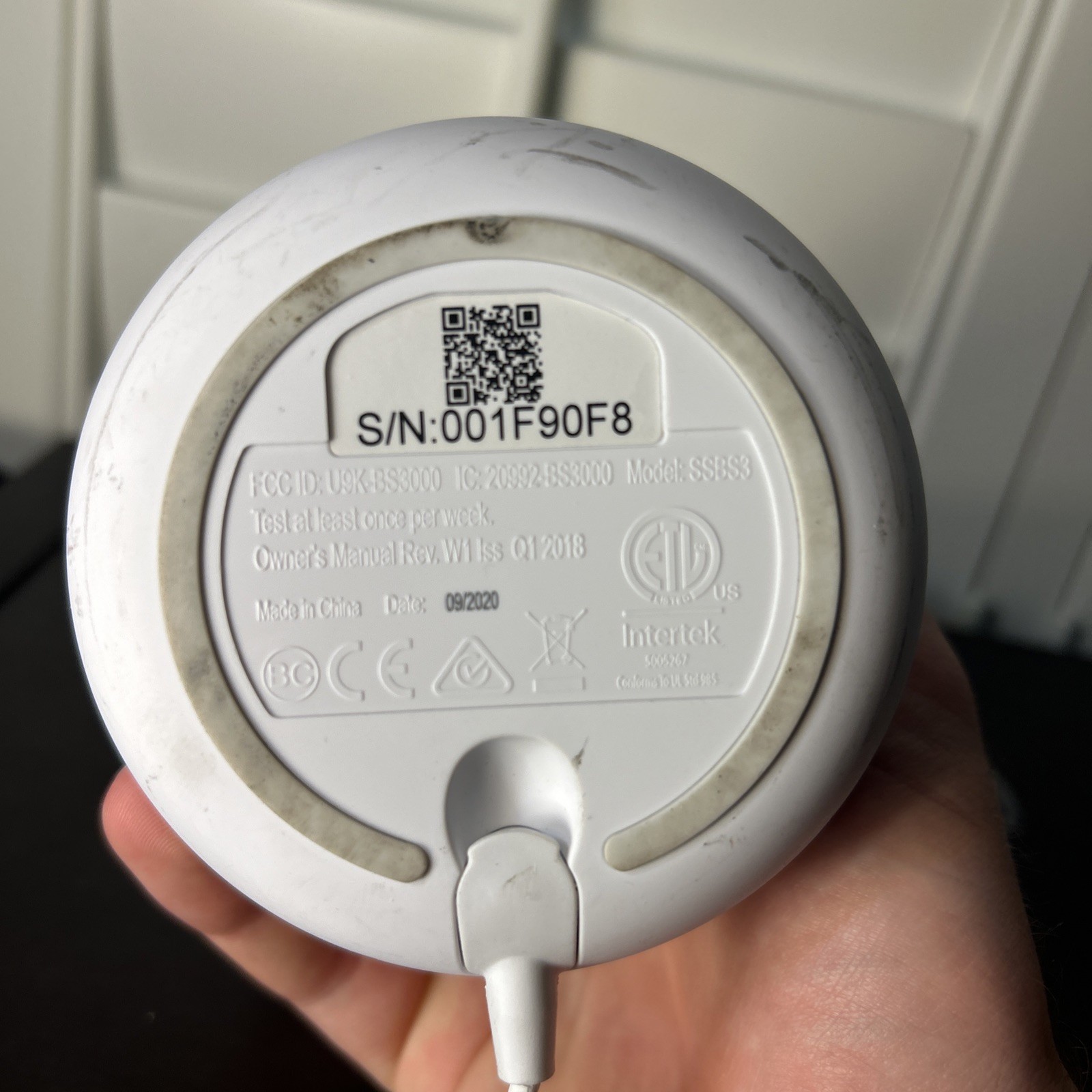 SimpliSafe SSBS3 Base Station Home Security System With Power Cord.