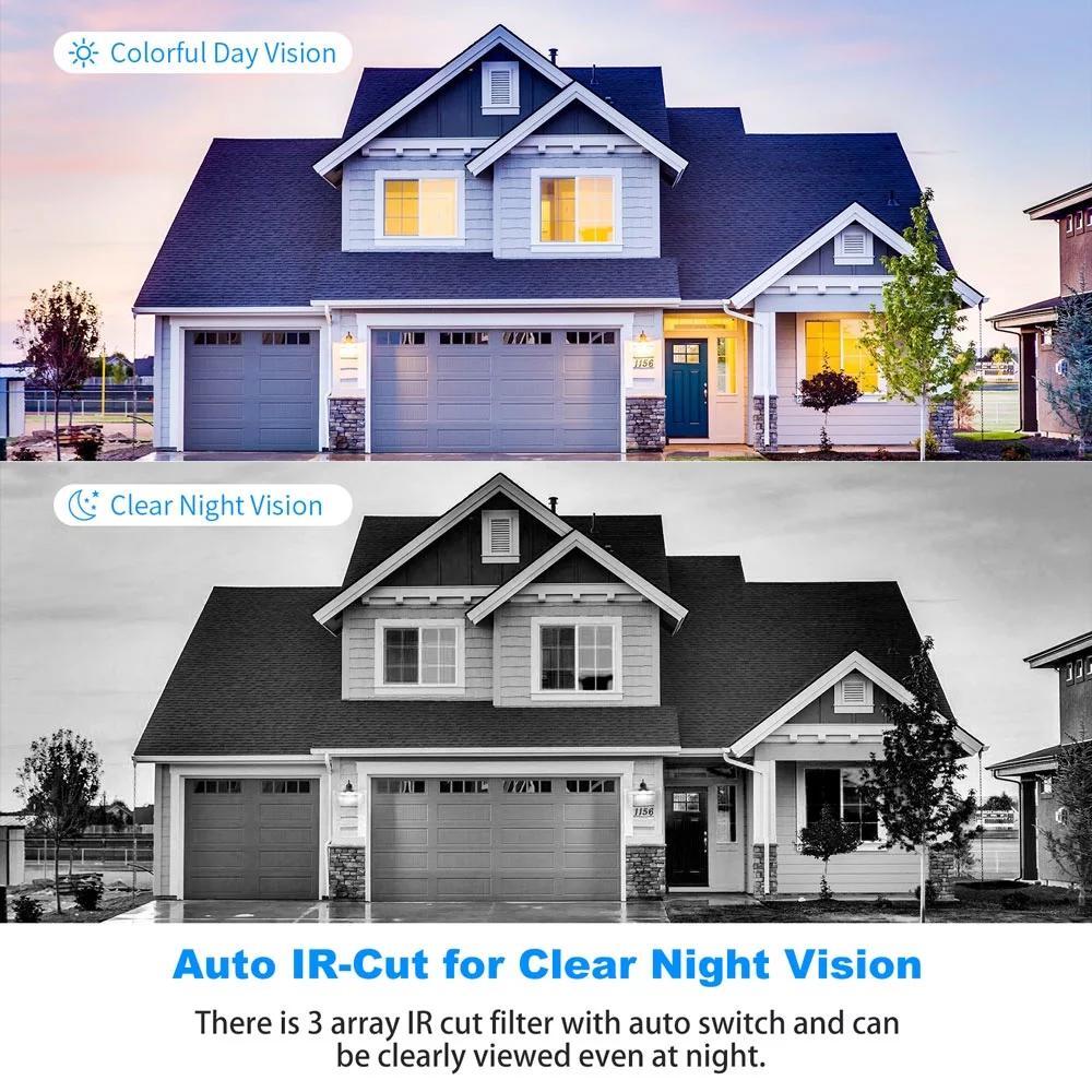 Security Camera System 4Pcs Wireless Wi-Fi With Audio Recording Nightvision Wate