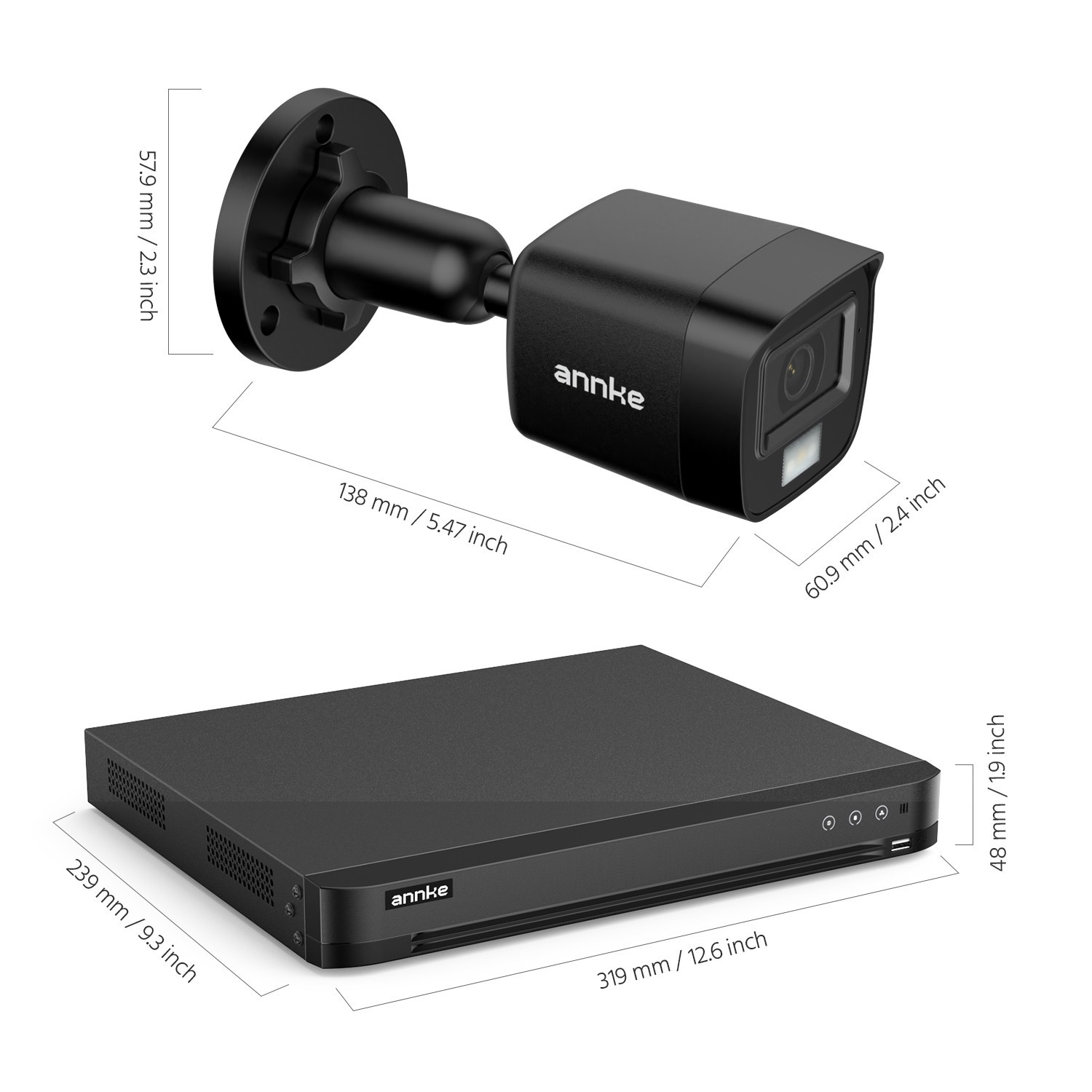 ANNKE 16CH 4K DVR 5MP AI Color Night CCTV Security Camera System Audio Recording