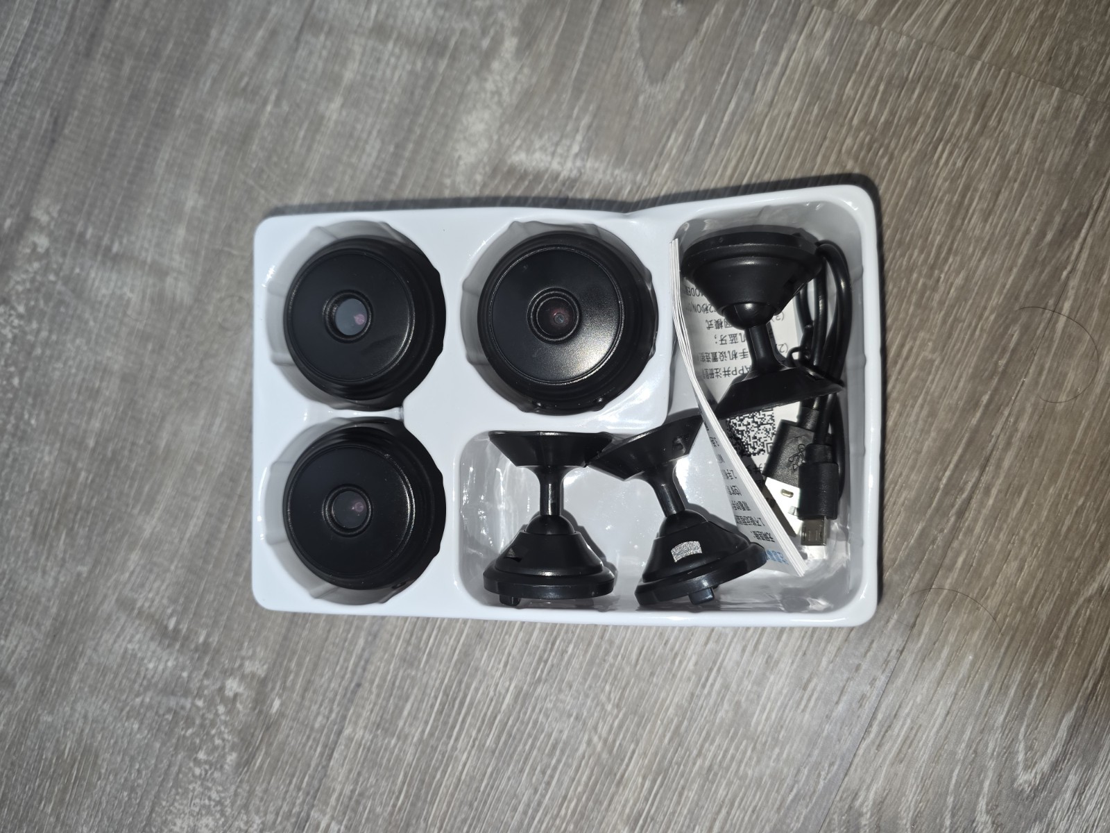 HD A9 Battery IP Network Box Cameras, 3 Wi-Fi Black, Camera Mount USB Cable