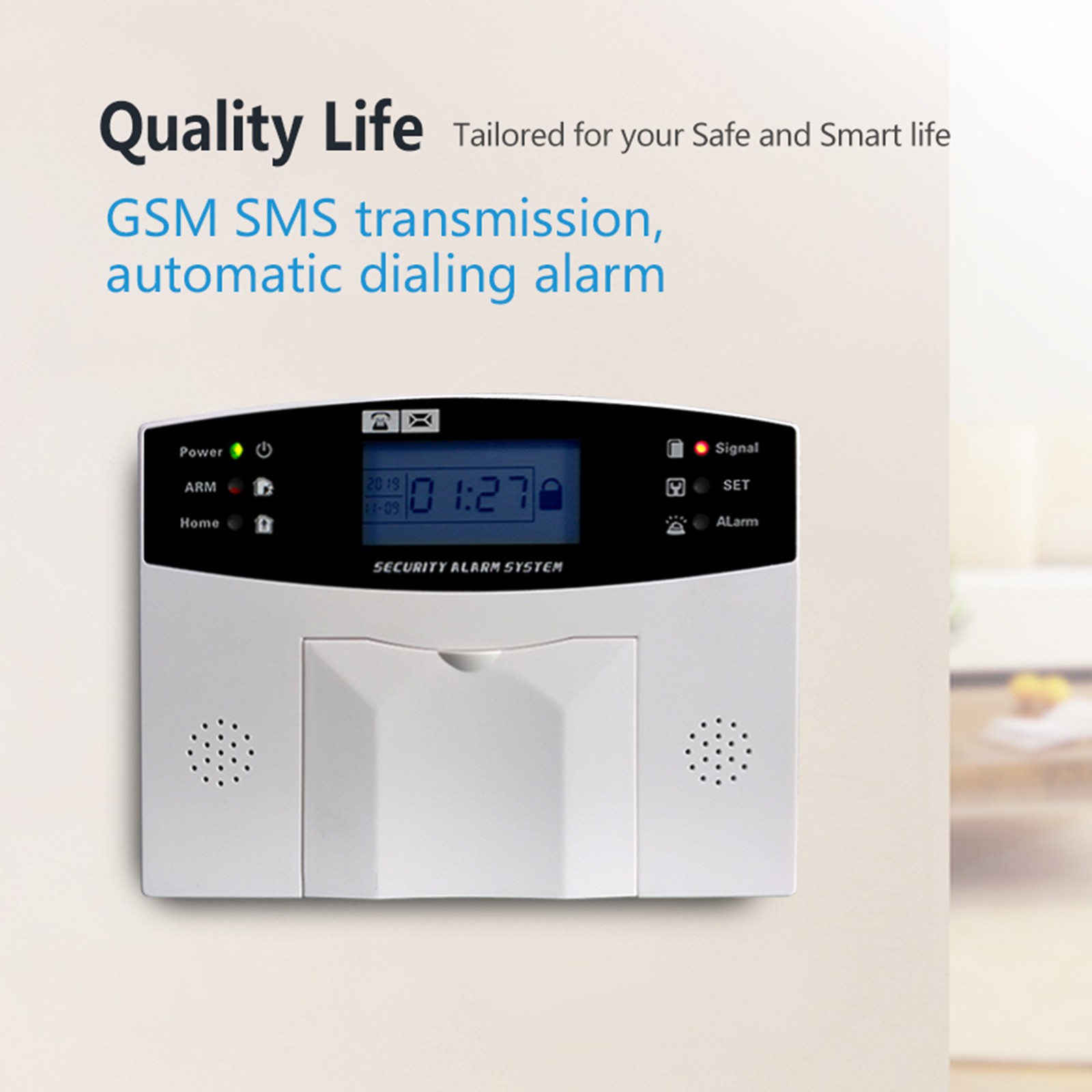 1-WiFi GSM Alarm System Tuya Smart Home LCD Display Security Alarm Support AEJL