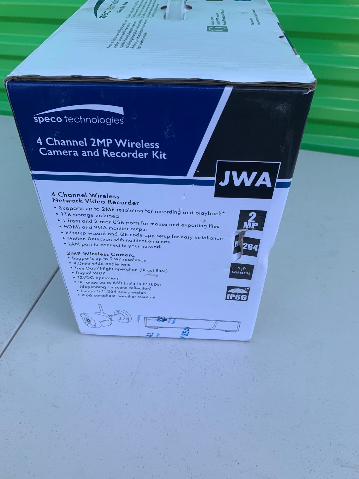 Speco 4-Channel Wireless NVR 1TB HDD & 4 2MP Outdoor Wireless Cameras ZIPK4W2