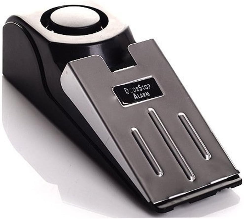 Portable Door Stop Alarm – Heavy Duty Travel Security Tool, Floor Mount Design