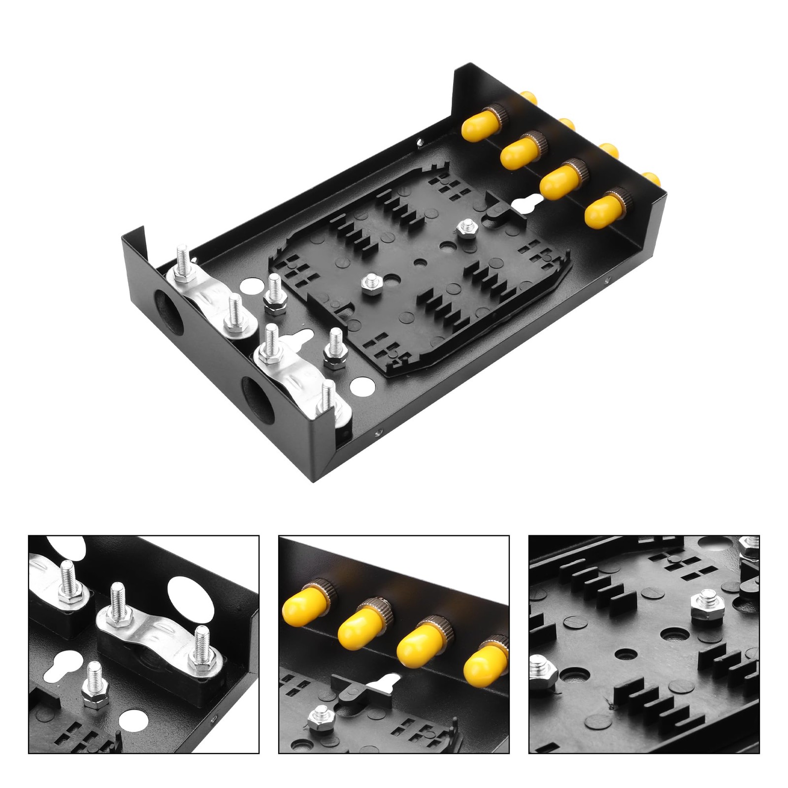 PNGKNYOCN 4 Ports Fiber Optical Terminal Junction Box,ST Wall Mount Black