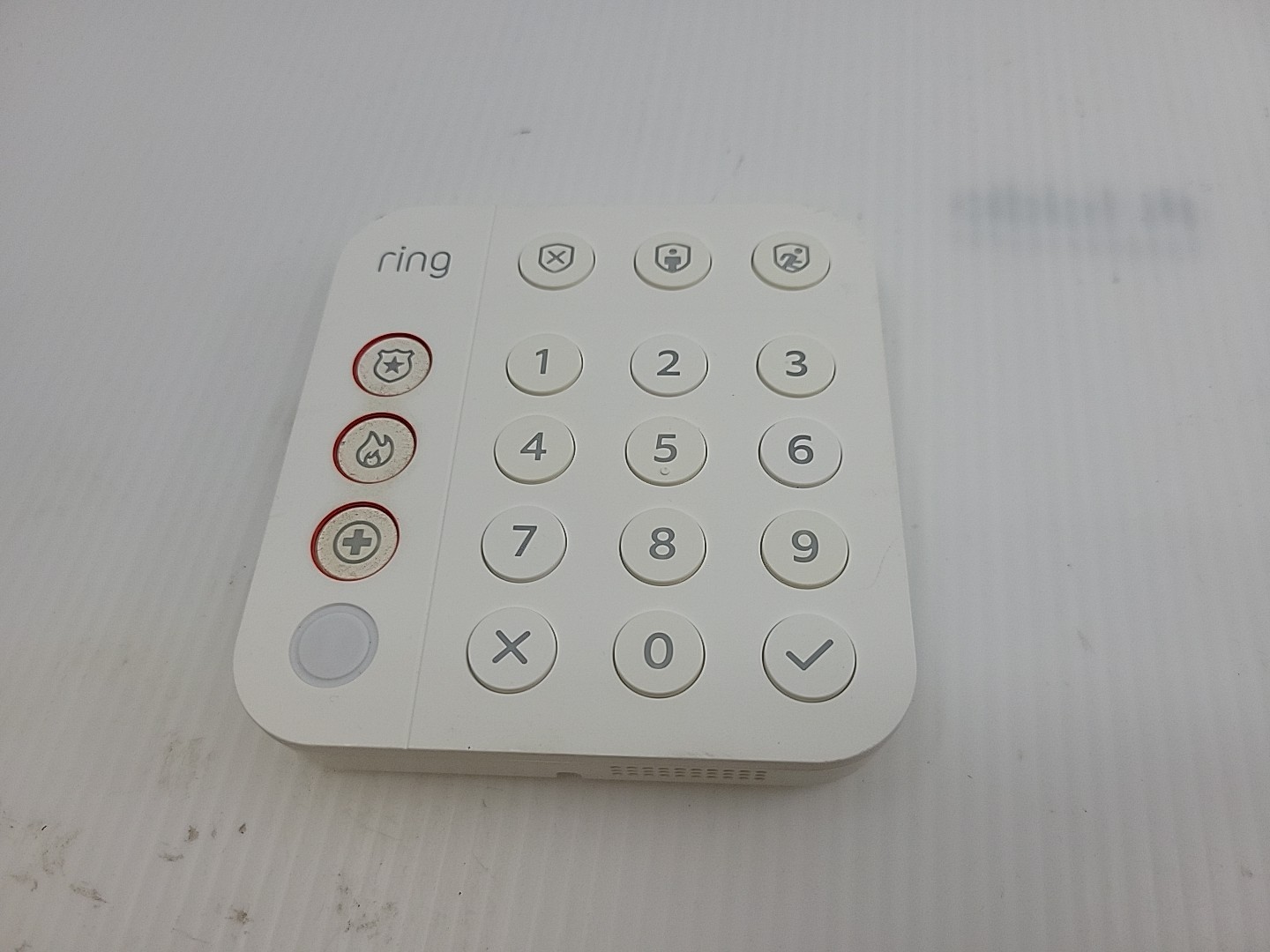 Ring 5AT2S7 (2nd Gen) White Wireless Z-Wave Security System Alarm Keypad USED