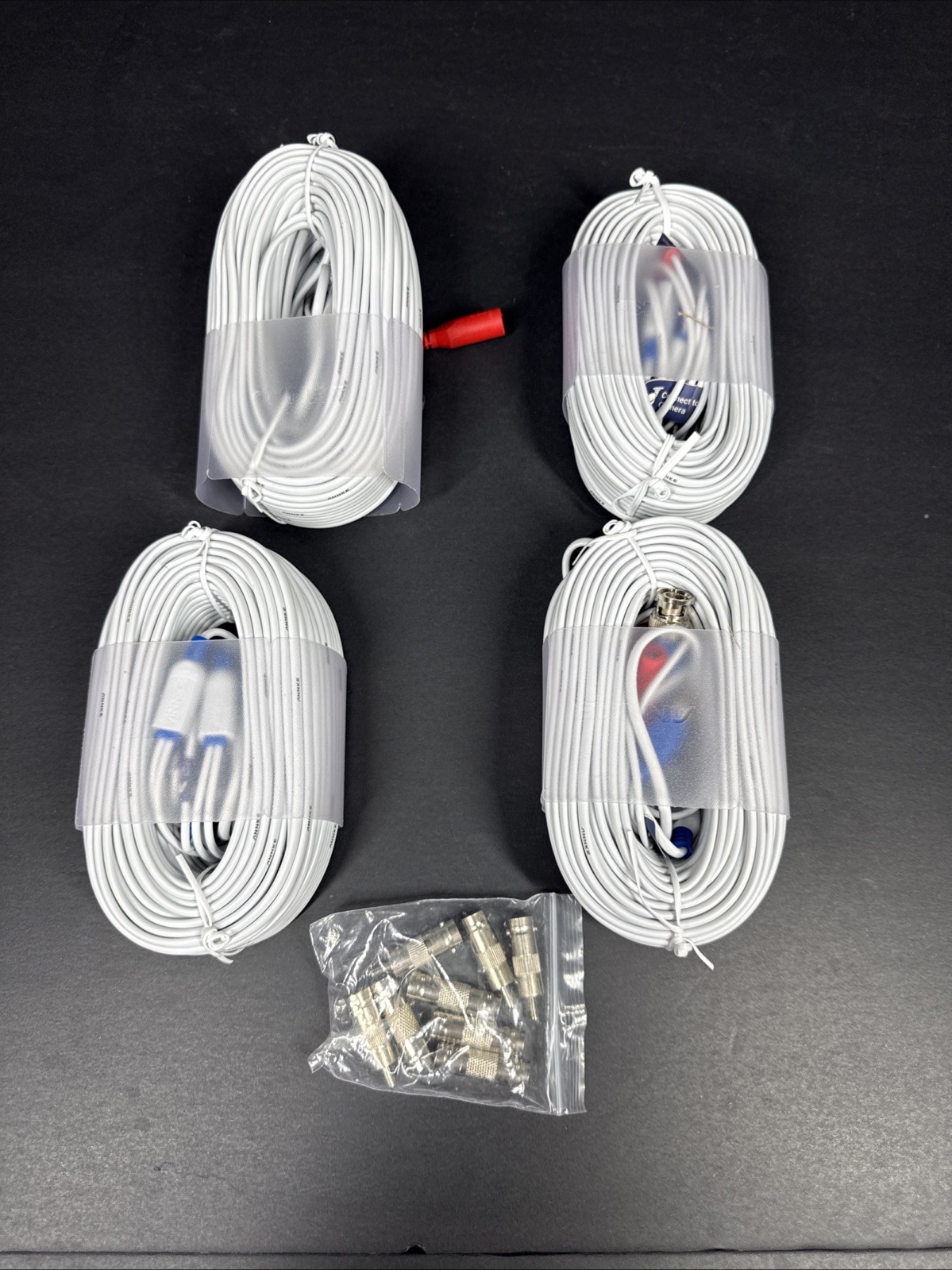 ANNKE 4X 100ft White Video Power Cable RCA Wire for Security Camera System Read