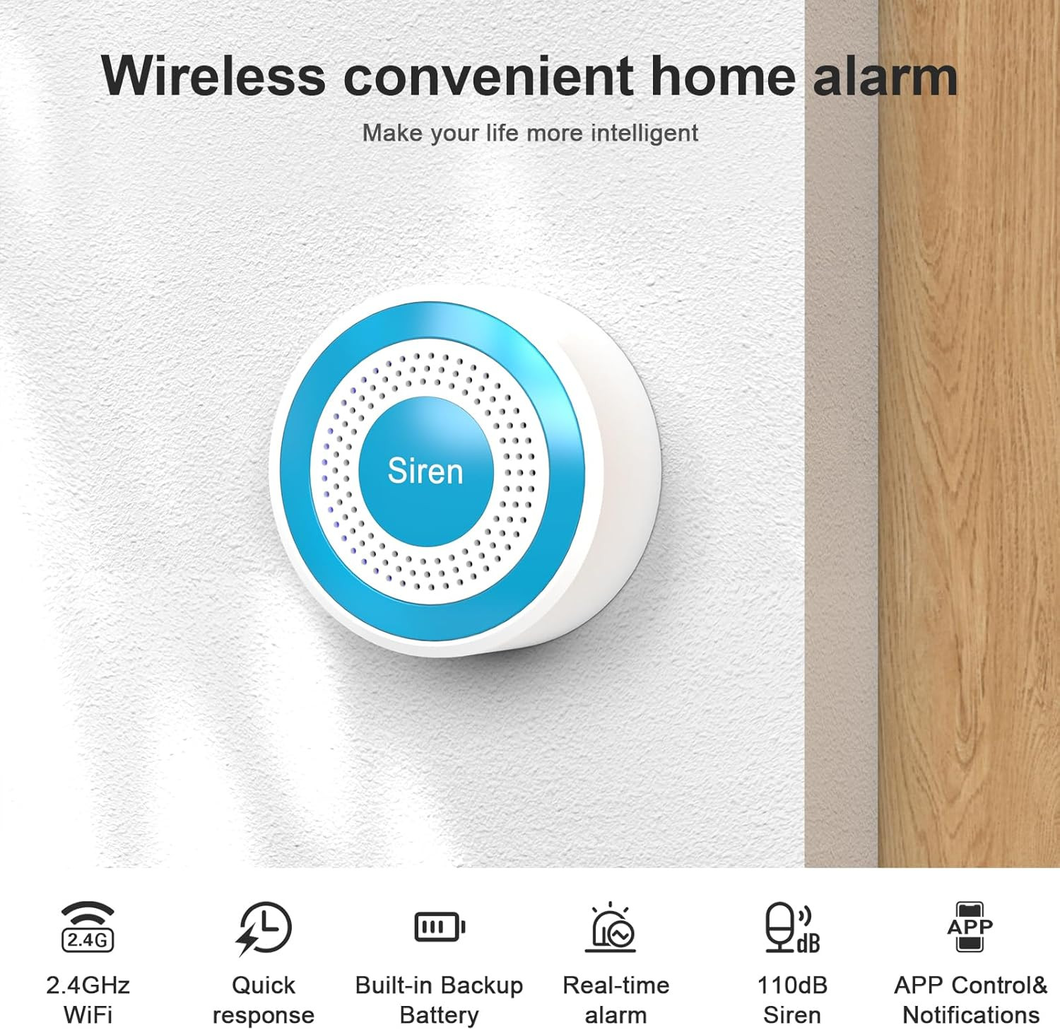 2025 Wireless Home Alarm System with App Alerts & Alexa Compatibility