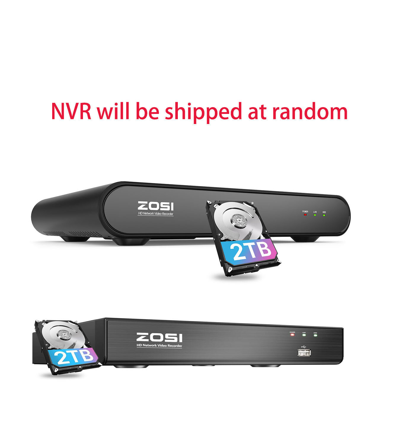 ZOSI 8CH PoE 3K NVR 4MP Security Outdoor Camera System AI Smart Human Detection