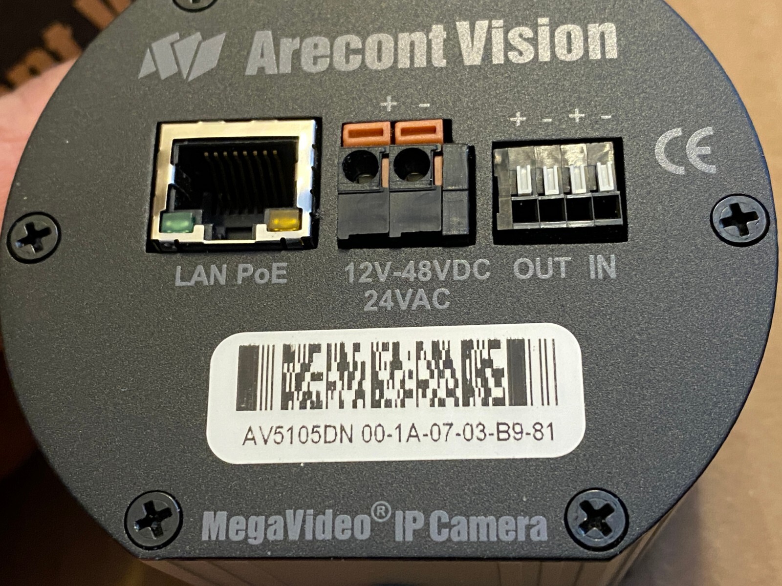 Arecont Vision AV5105DN 5-Megapixel H.264 Color PoE IP Network Security Camera