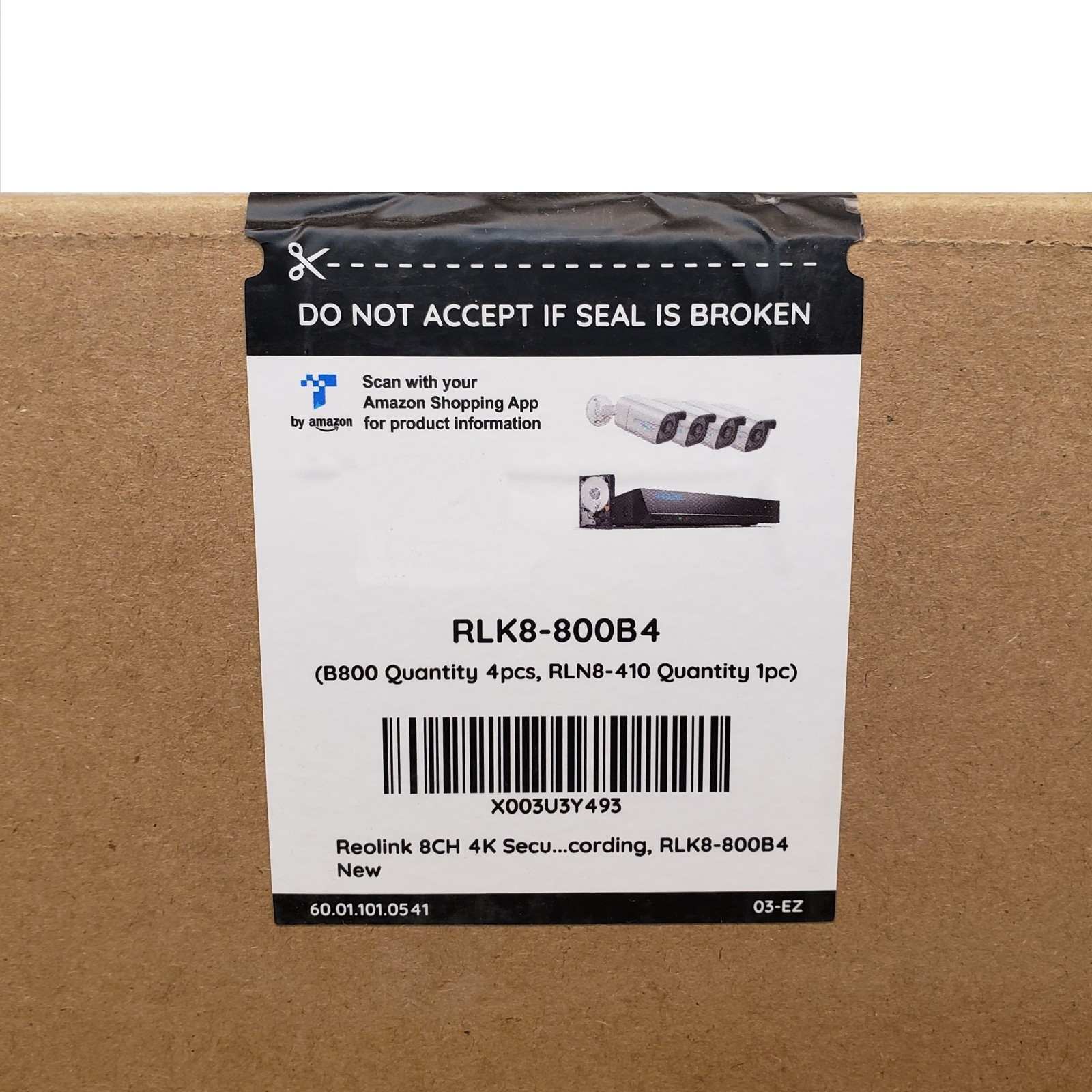 Reolink 4K Ultra HD Security 8-Channel NVR w/ 2TB HDD + 4 8MP Cameras RLK8-800B4
