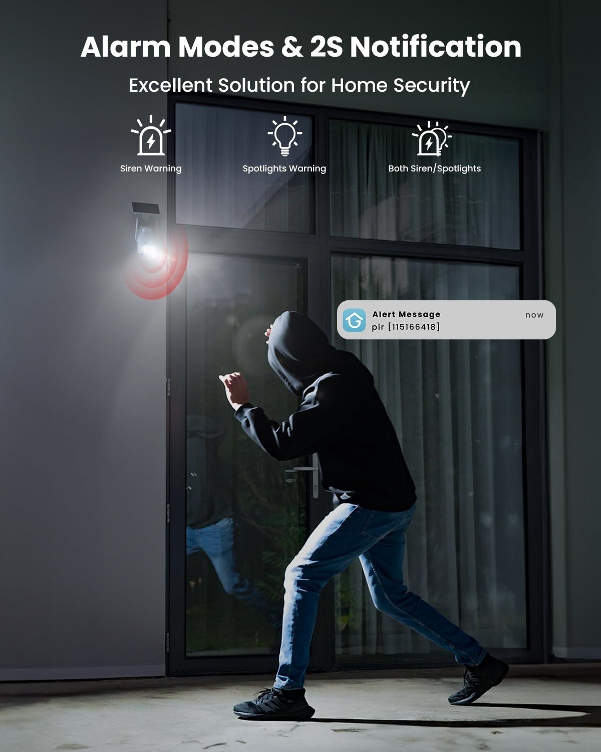 ieGeek Wireless Solar Security Camera 2K PTZ Color Night Vision