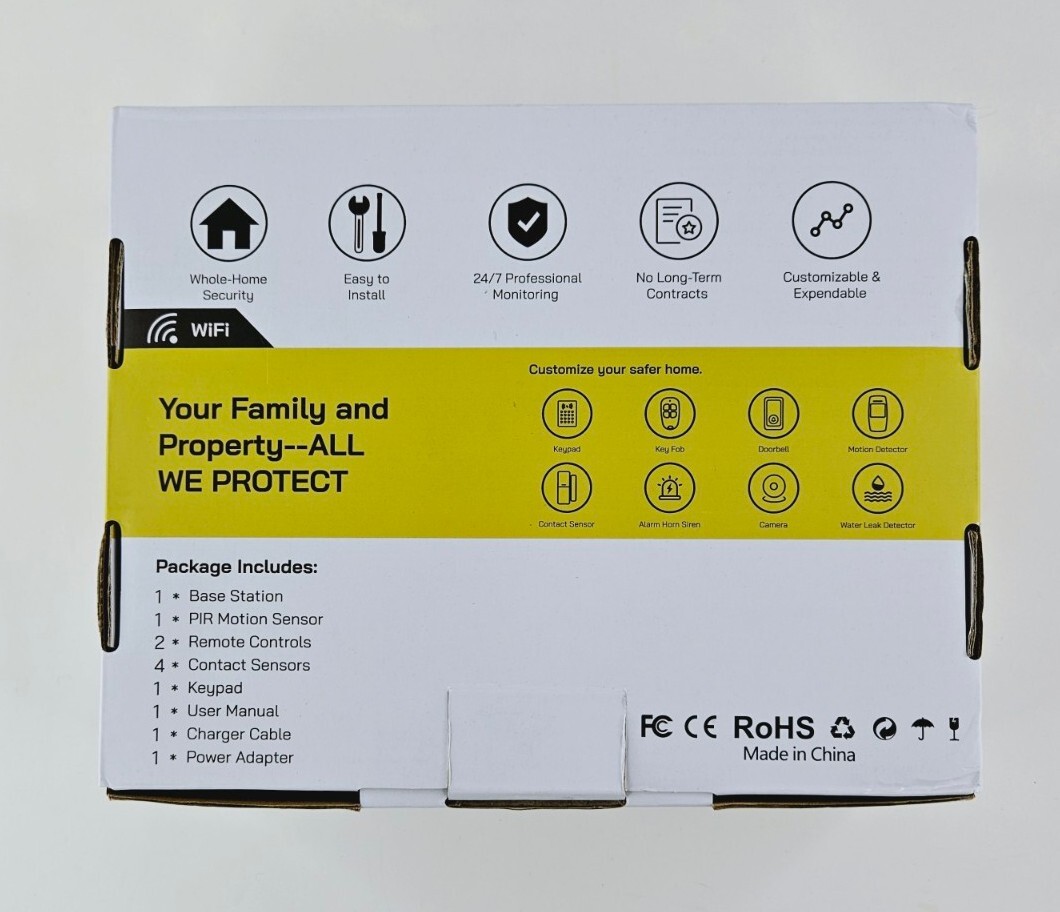 GRSICO Home Alarm System Wireless 9 Piece Kit