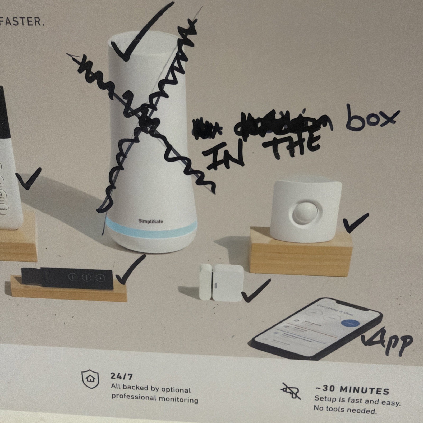 Simplisafe 5 Piece Wireless Home Security System Optional 24/7 Pro. Monitoring