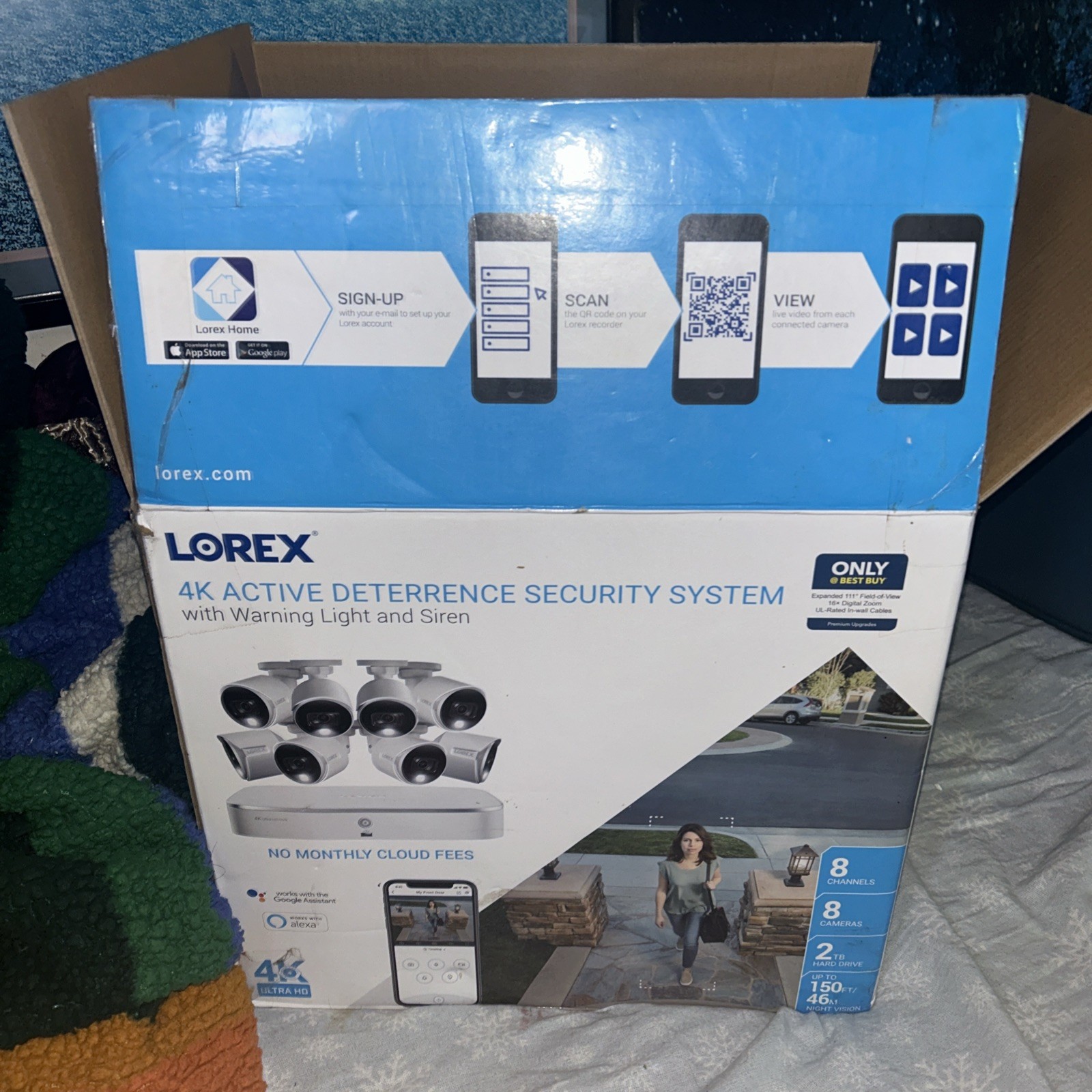 NEW Lorex 4K Ultra HD 8-Cam Security System 2TB Night Vision Open Box