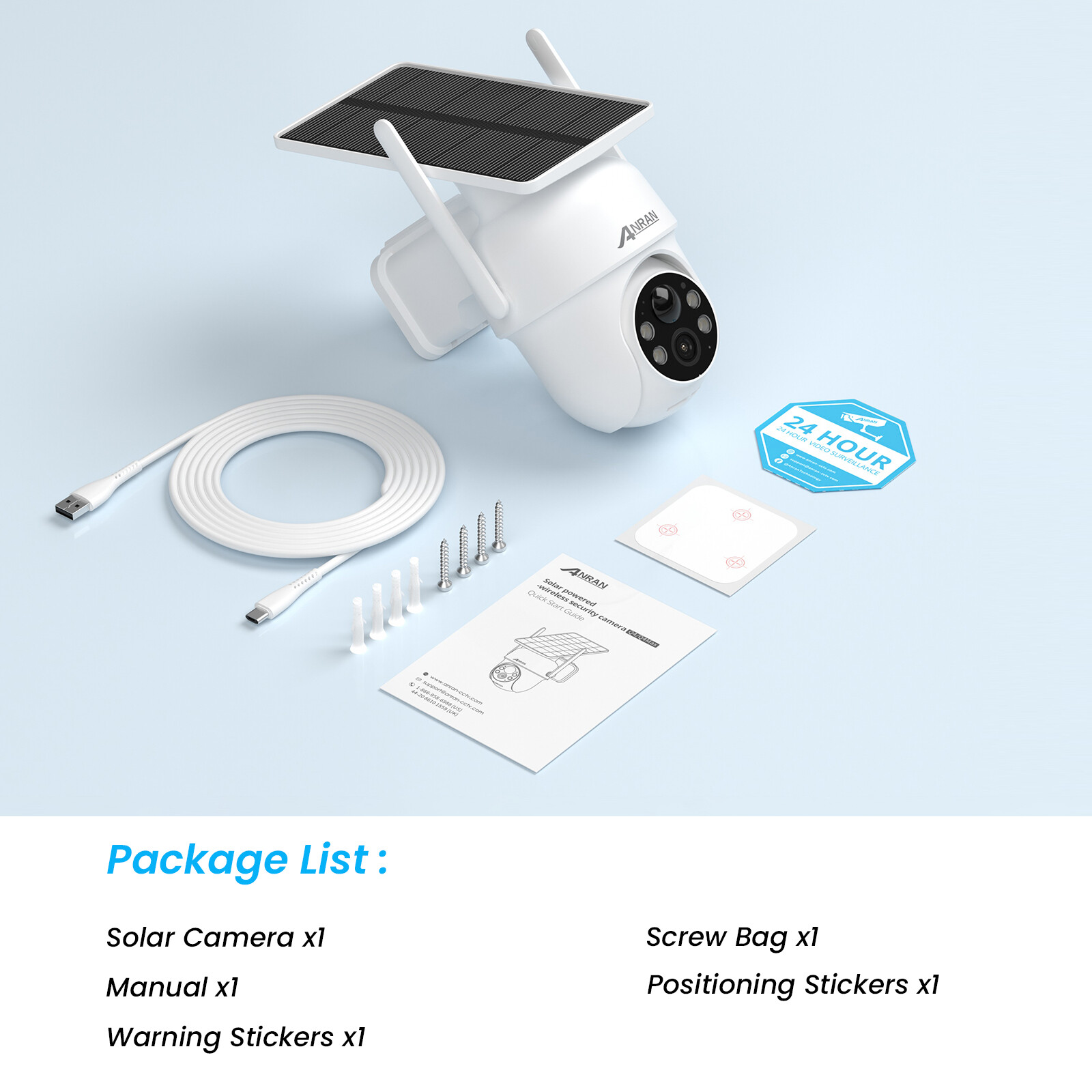 ANRAN Waterproof Wireless WIFI HD Security Camera 4MP Night Vision Outdoor Home