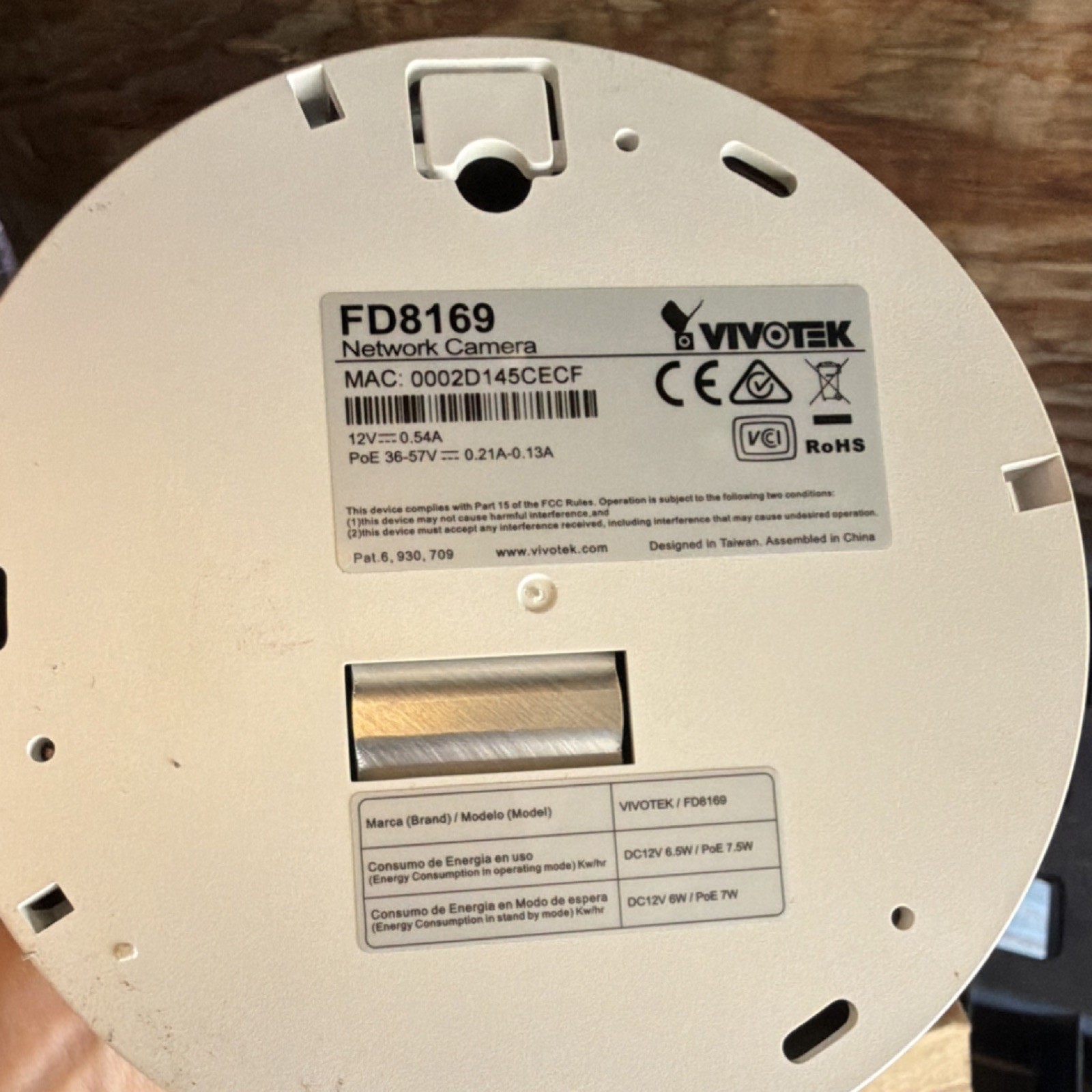 Vivotek FD8169 1080p Fixed Dome IP Network Camera PoE Indoor Day & Night White