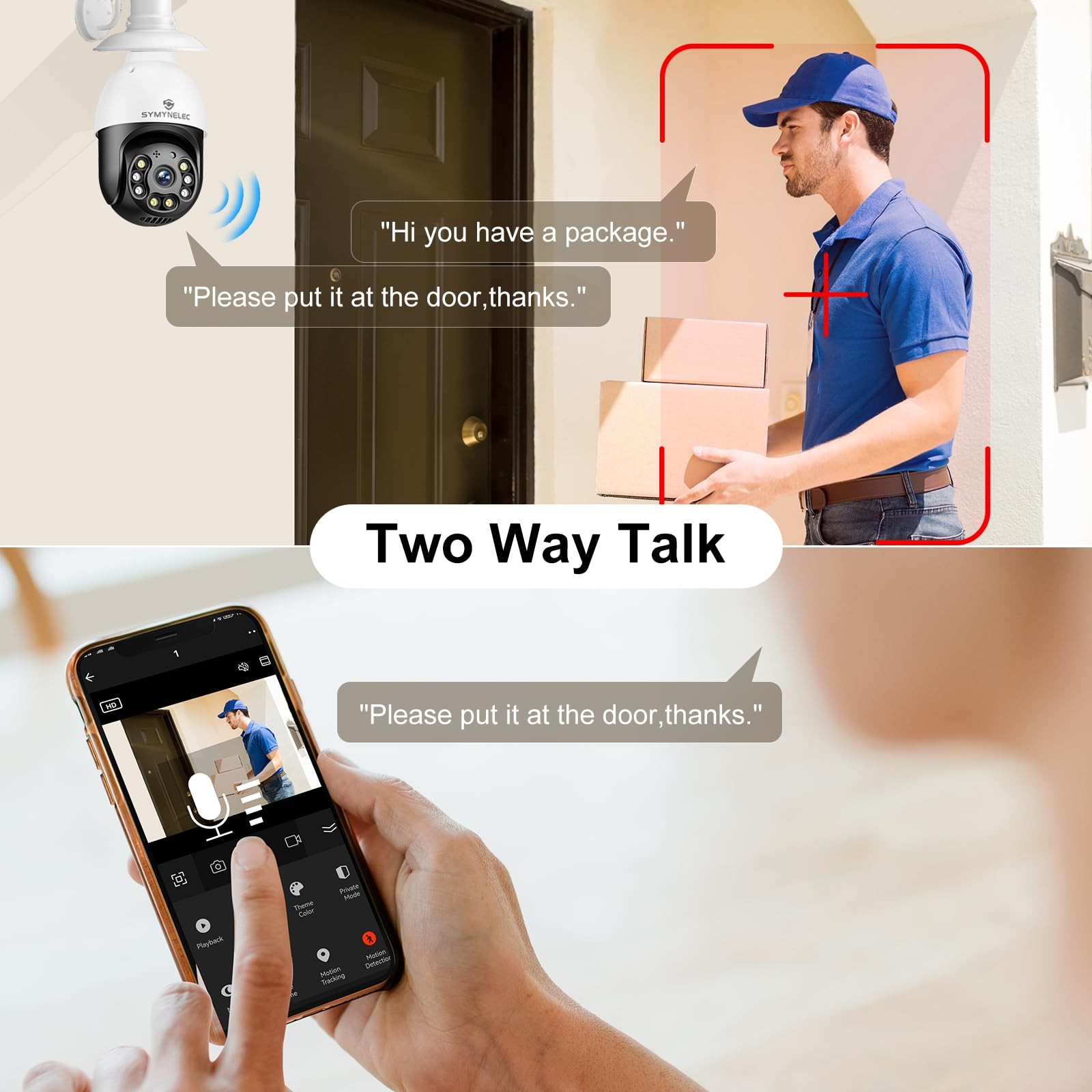 SYMYNELEC Light Bulb Security Camera Outdoor 2.4GHz Only, Only