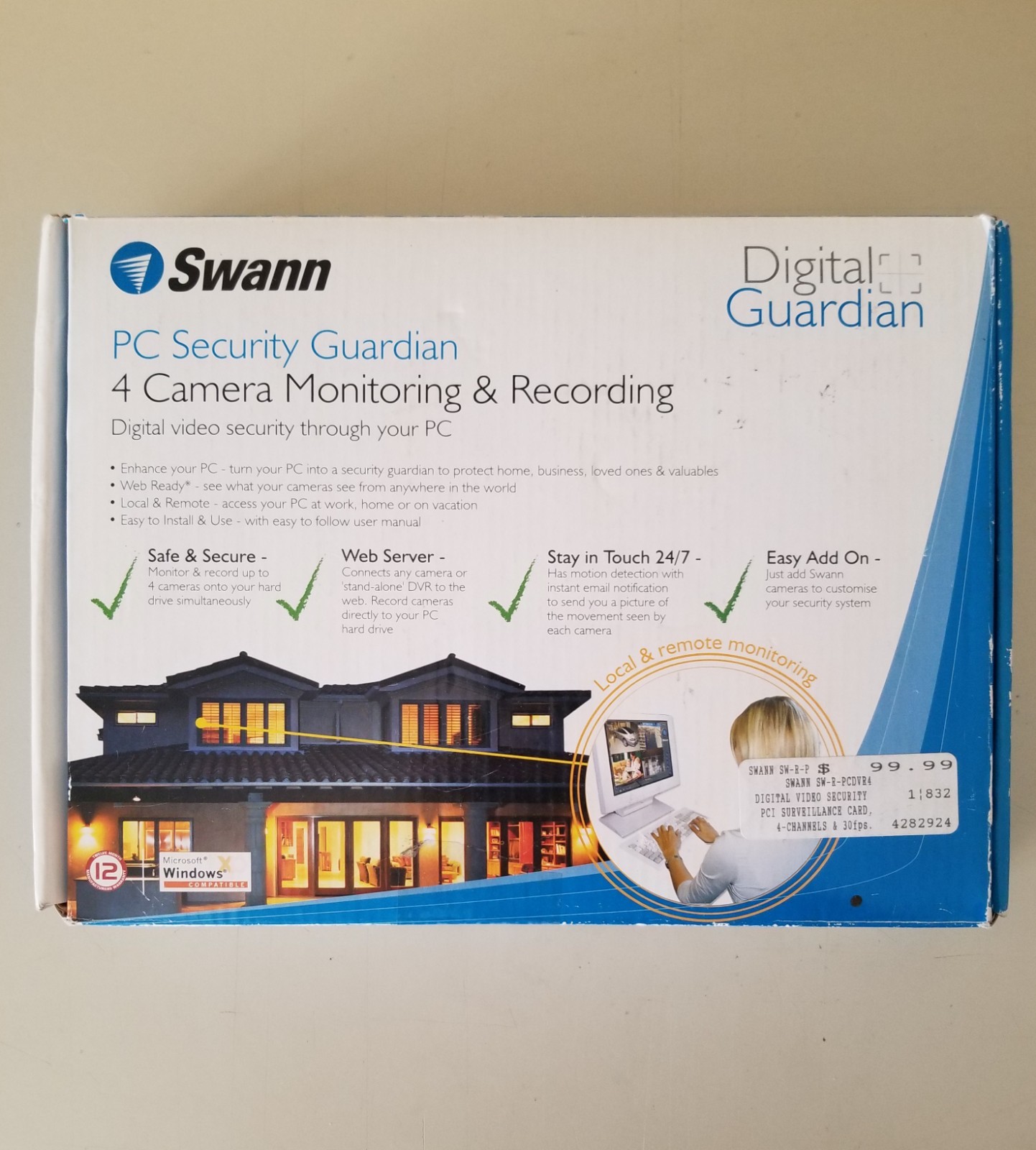Swann Digital Video Security PCI Surveillance Card 4-Channels *New*