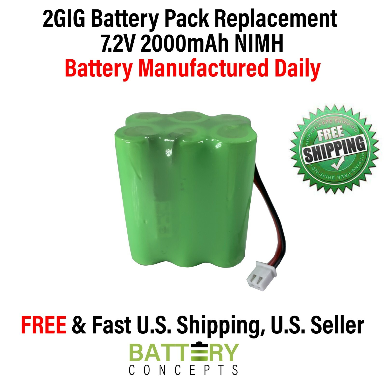 Battery Replacement for 2GIG BATT1 GC2 228844 Alarm System Corun GoControl