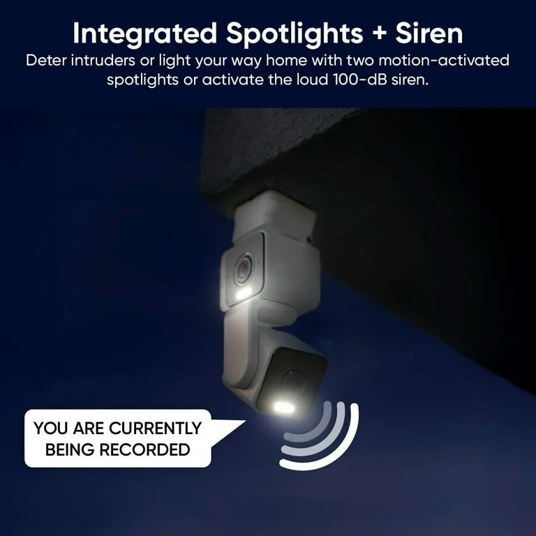 Wyze Duo Cam Pan Indoor/Outdoor IP65 2K 360° Pan/Tilt Smart Home Security Camera