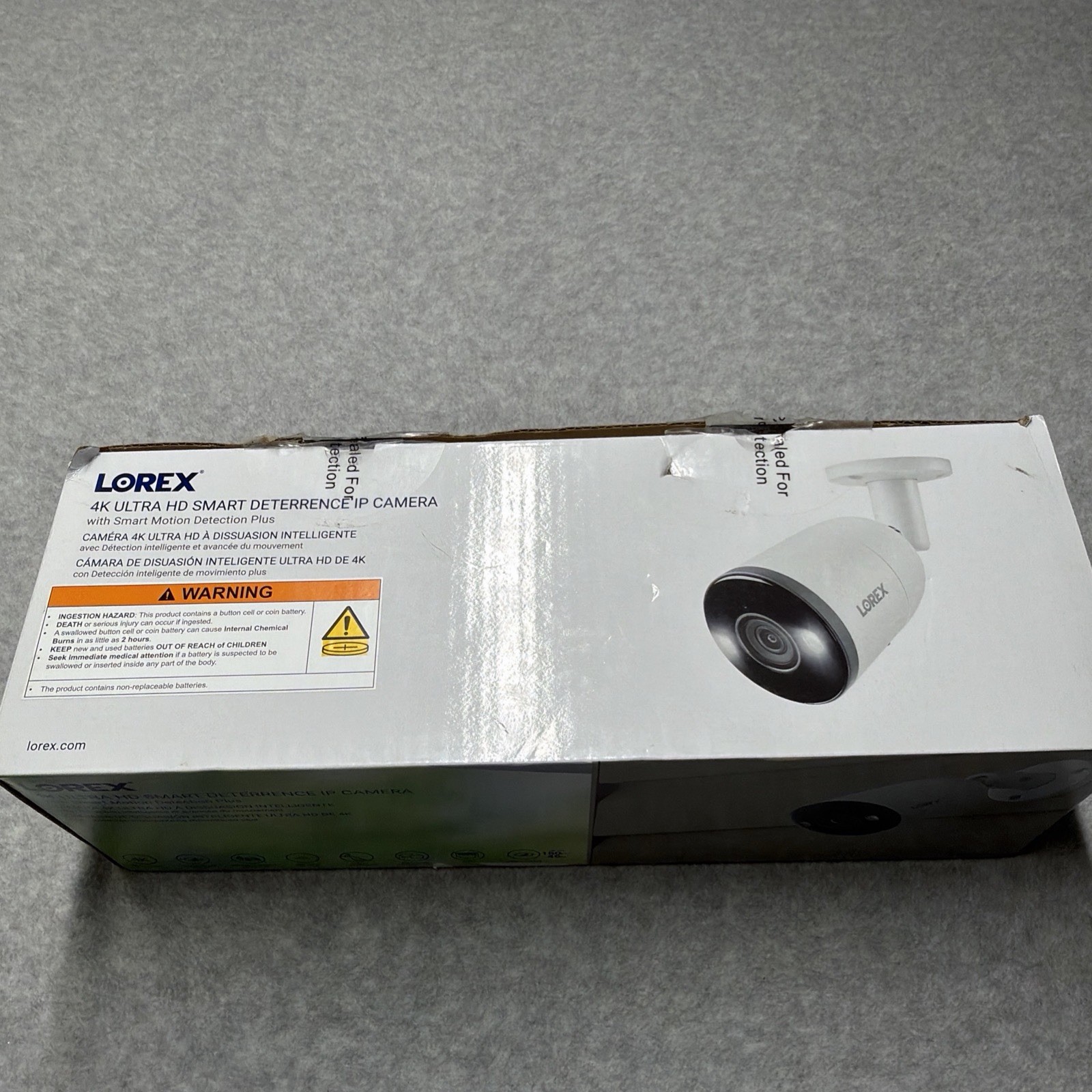 Lorex 4K IP Wired Bullet Security Camera w/ Smart Deterrence & Motion Detection