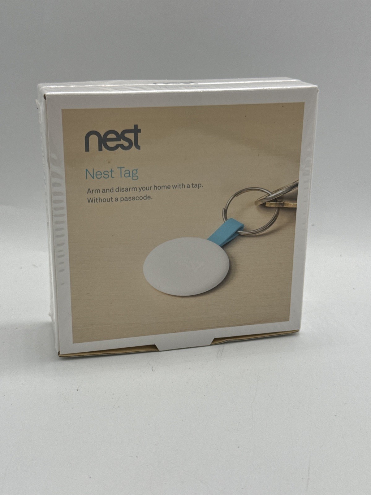 Google Nest Tag Wireless Home Security Key Fob – White/Blue Factory Sealed