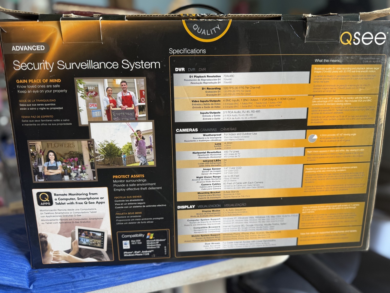 Q-SEE Security Surveillance Security System with DVR. QT5140-4A6-5