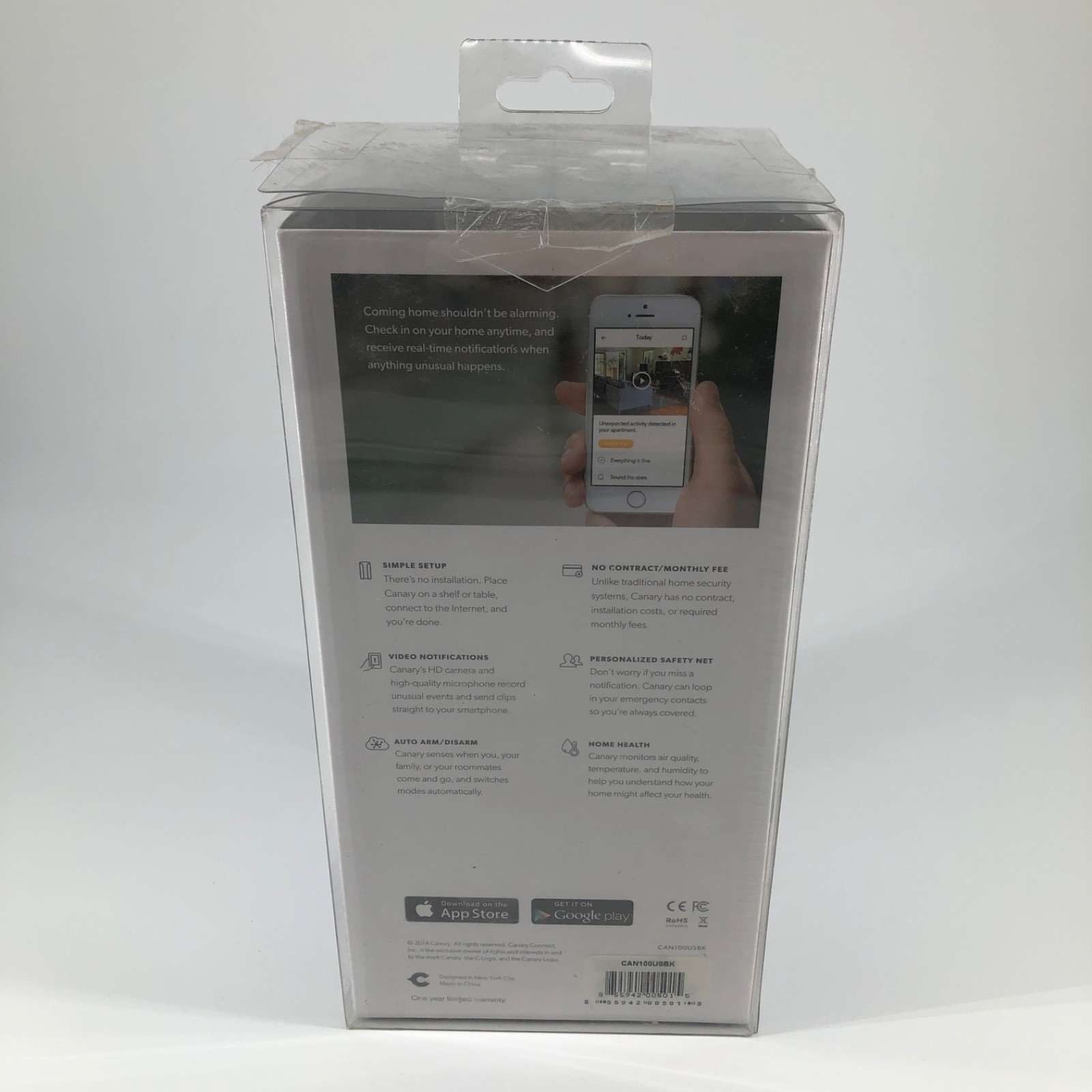 Canary Smart Home Security Camera – Black | New in Sealed Box