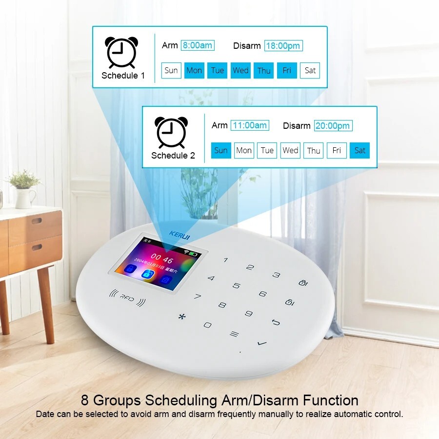 Alarm Security System For Smart Home Burglar WiFi GSM App Motion Sensor Kit