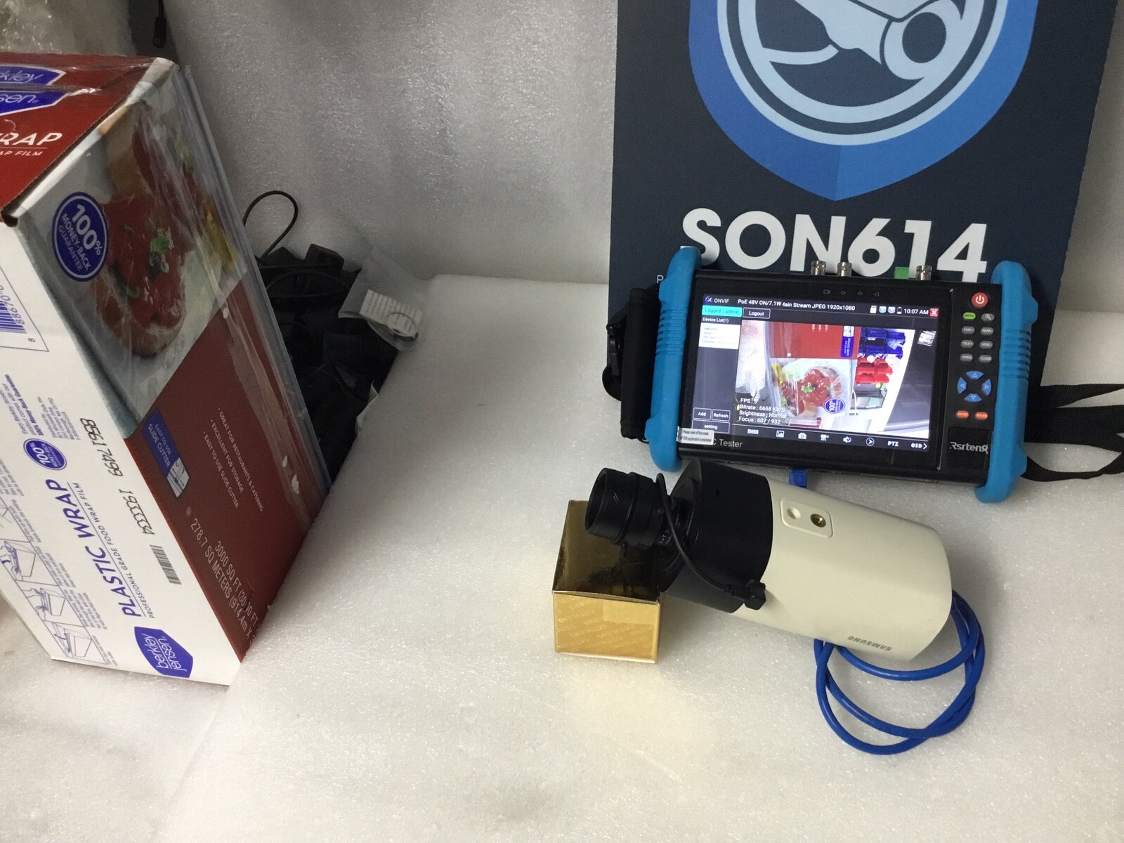 Samsung SNB-6004N 2MP HD 1080p IP WDR Security Color Camera W/ 2.8-12mm TESTED!