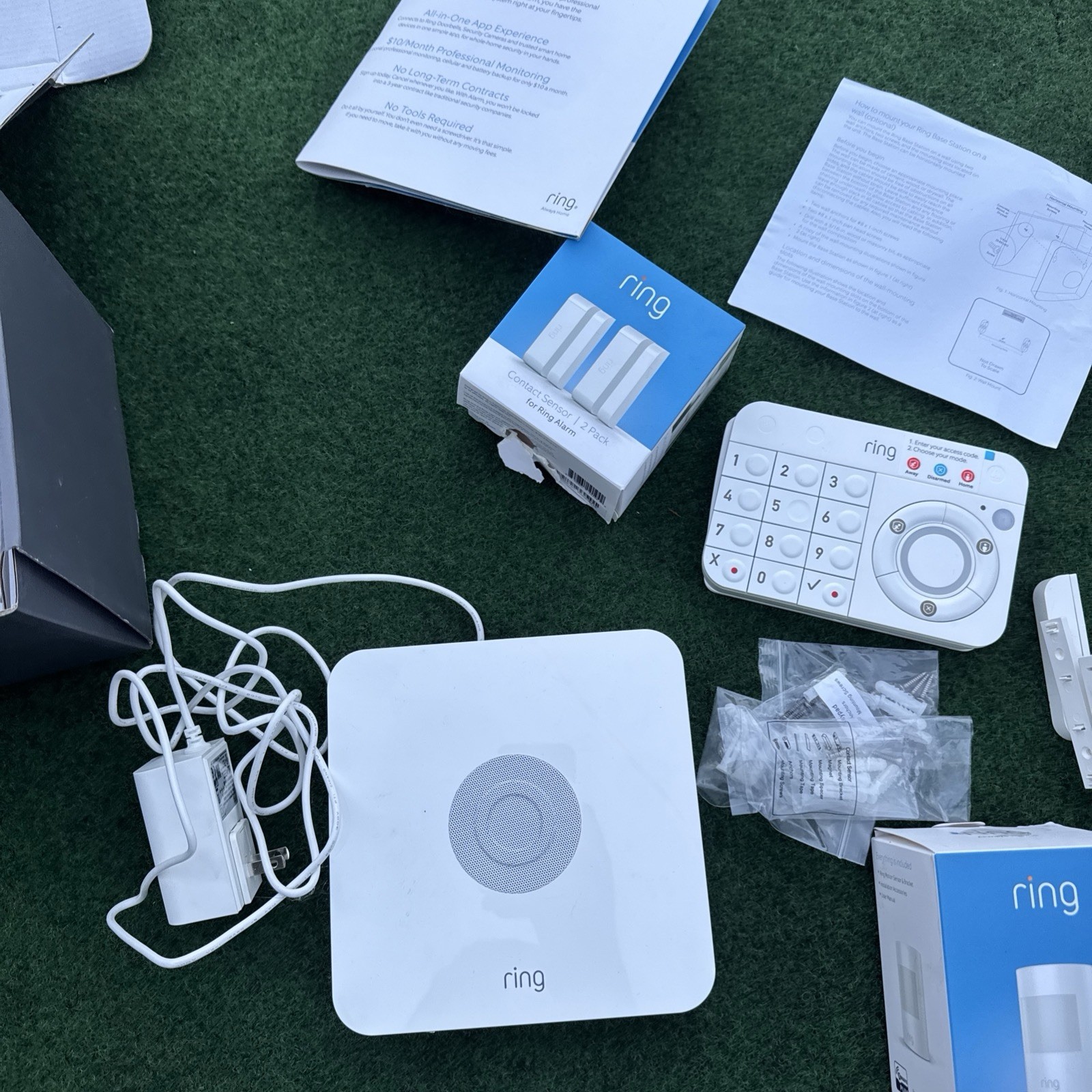 Ring Alarm Home Security System With Base Station Contact Sensors & More