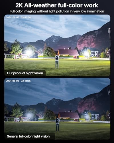 3MP F1.0 Aperture True Full Color Night Vision 2-Cam Kit 5G/2.4G WiFi 2pcs+64GB