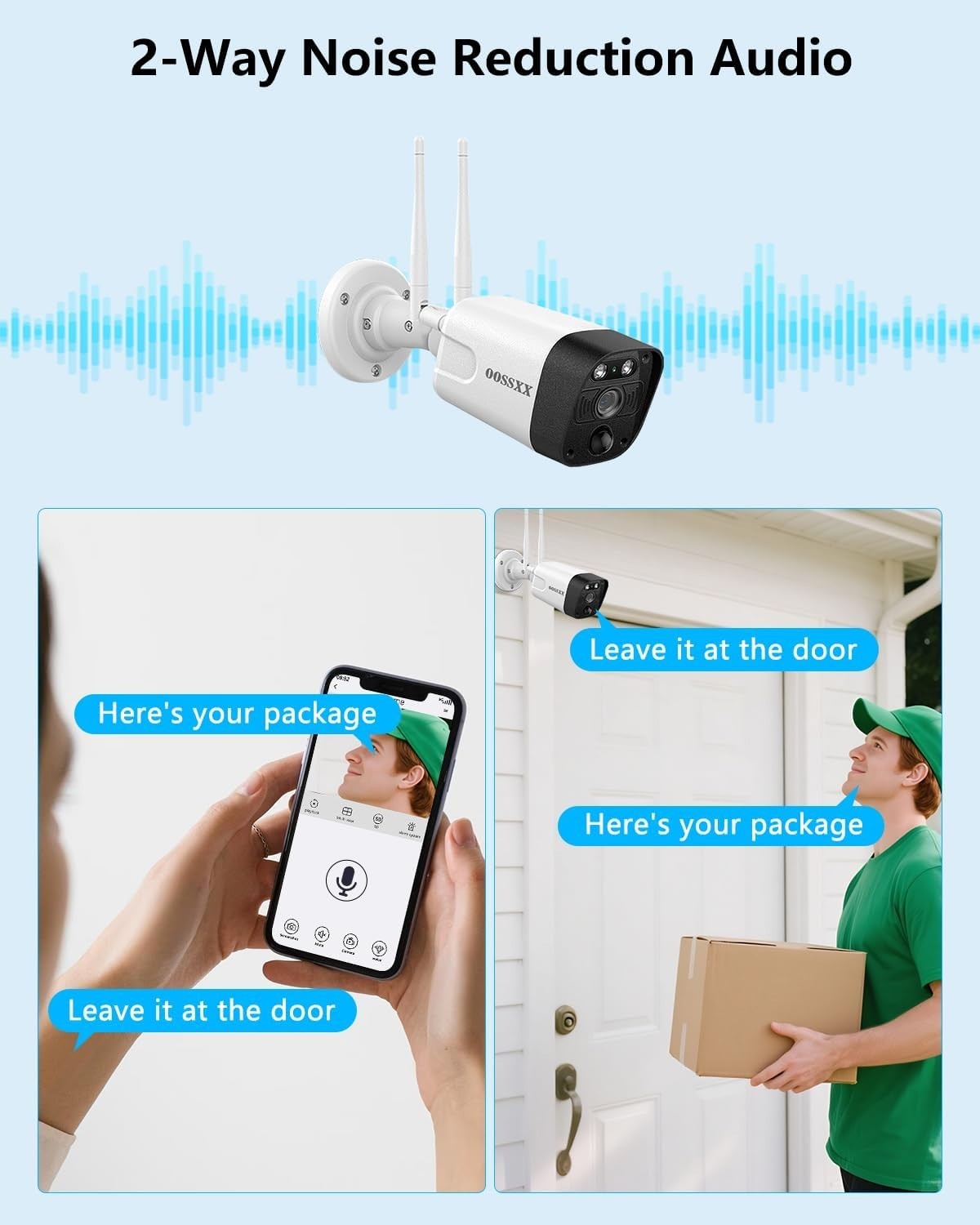 OOSSXX 5.5MP 16-Camera Wireless Security Camera System NVR With 3TB Hard Drive