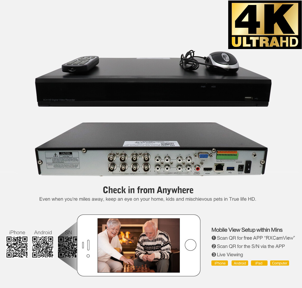 5MP DVR HD-TVI AI Security Camera System – Face / Human / Vehicle AI Detecion