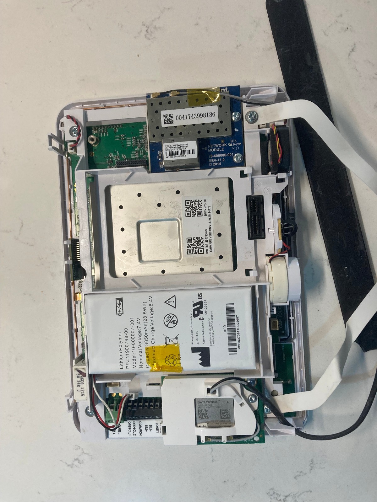 Vivint Unknown Model 2014 Master Control Panel No AC Plug, Untested Parts Only