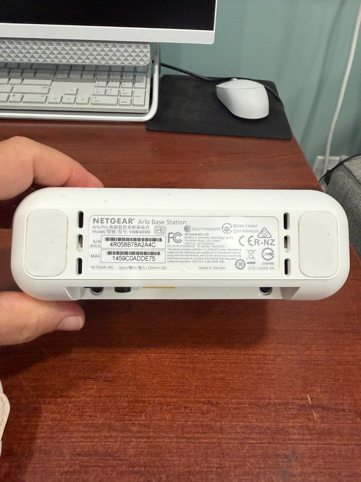 Netgear Arlo Pro Base Station VMB4000 Smart Home Hub Tested No Power Cord
