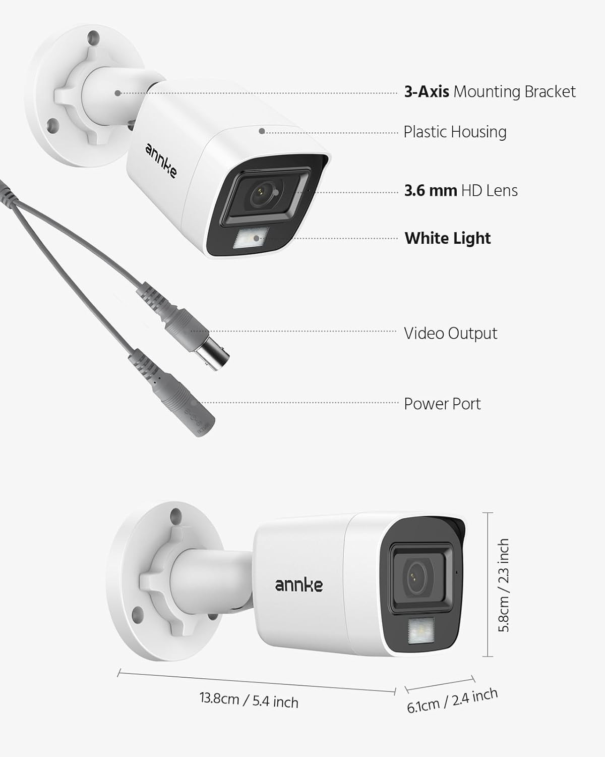 4 Packed 2.0MP 1080P 1920TVL Wired Security Camera Kits, HD TVI Add-On Outdoor C