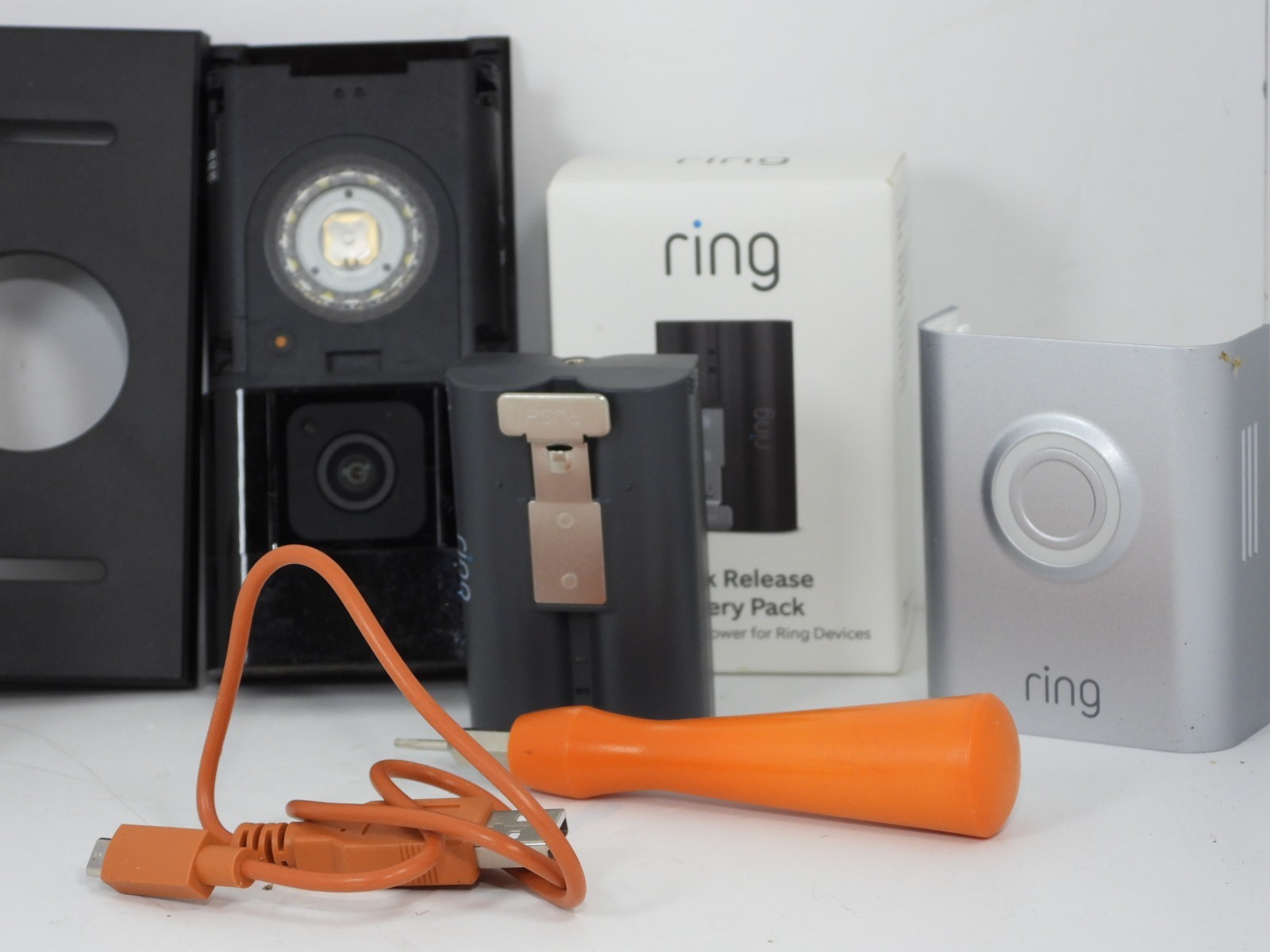 RING Video Doorbell Security Camera Mounting Gear New and Used Battery & Chime