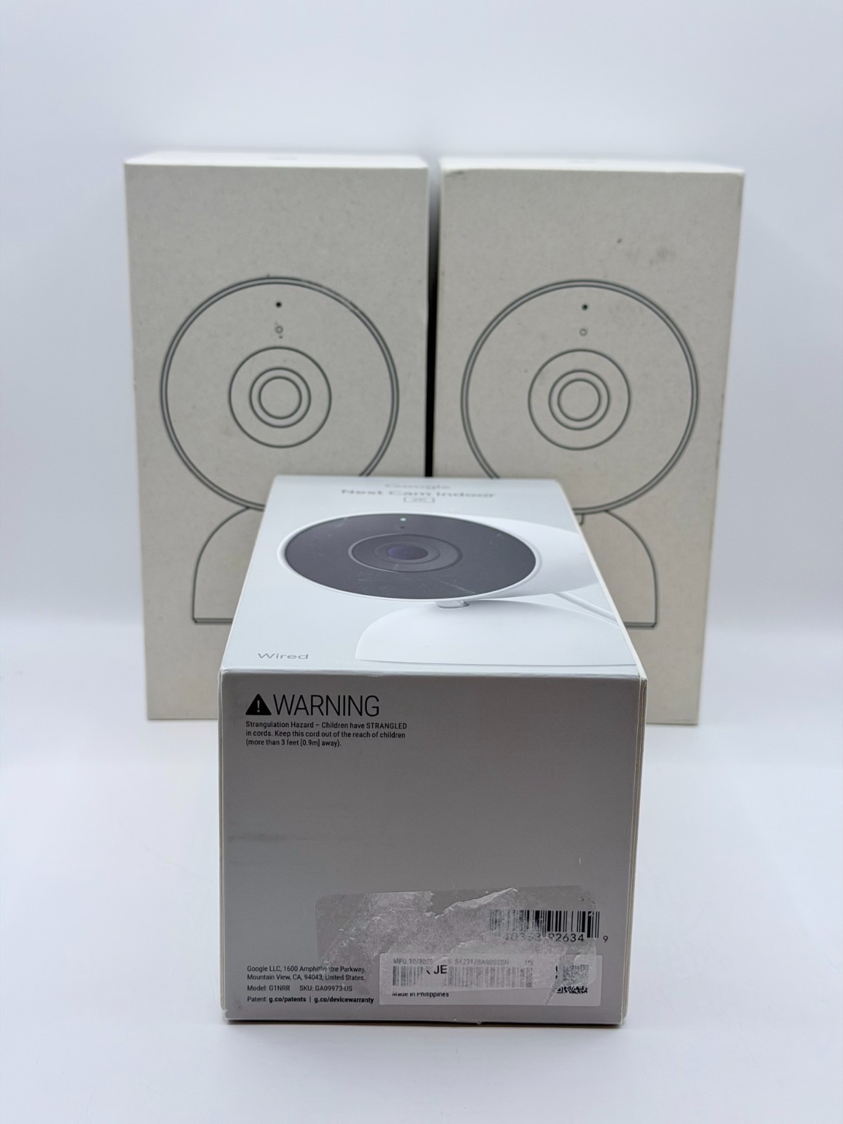 Google Nest Cam Indoor Wired 3rd-Gen with 2K Video & Gemini, White/Grey – OB