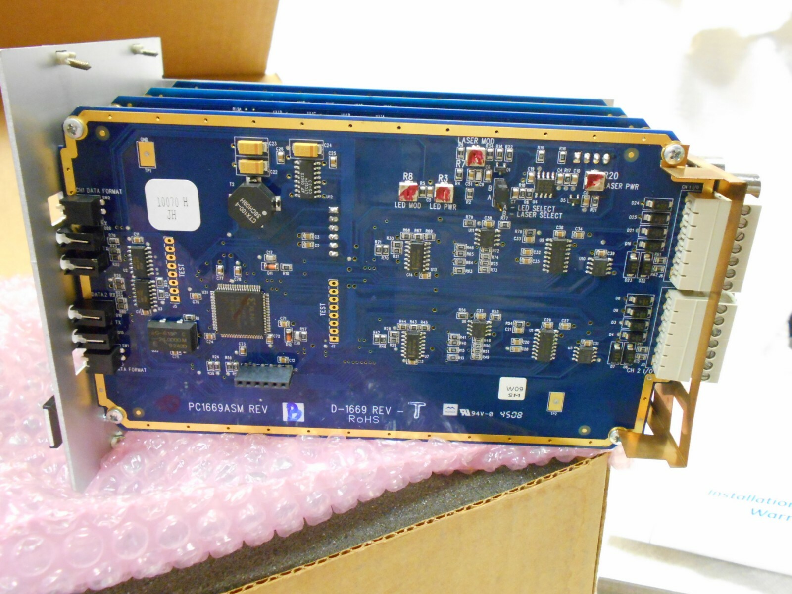 GE VR7820-2DRDT-R3 8 Chanel Digital Video Receiver Module New Surplus